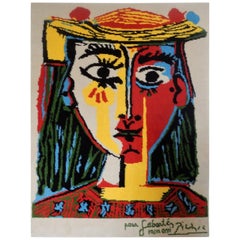 Vintage Pure Wool After Pablo Picasso Tapestry by Desso, the Netherlands