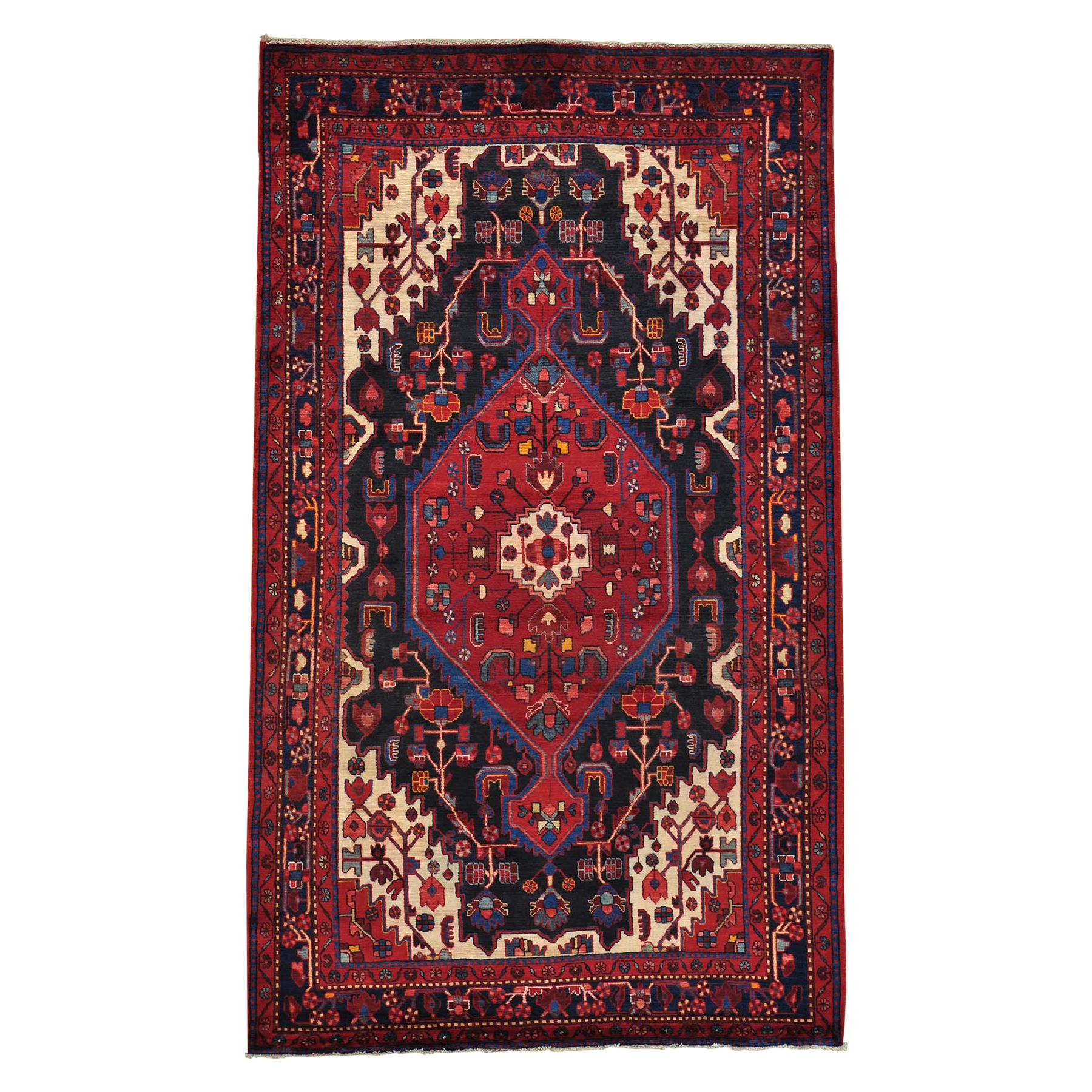 Pure Wool Persian Nahavand Handmade Full Pile Oriental Rug