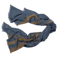 Pure Yak Wool "Khullu" Throws Handmade in Nepal, Color Blue Corn, in stock