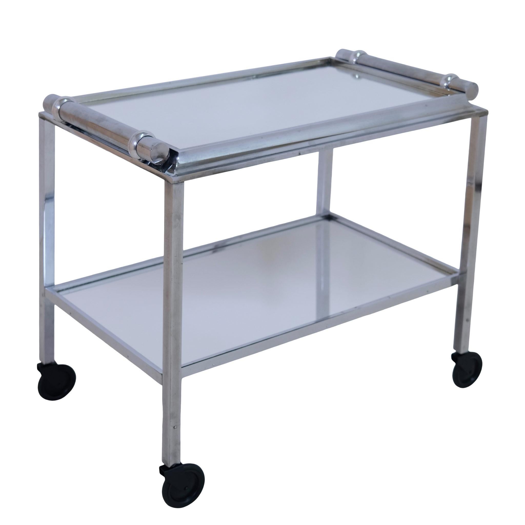 Mid-20th Century Puristic Art Deco bar cart For Sale