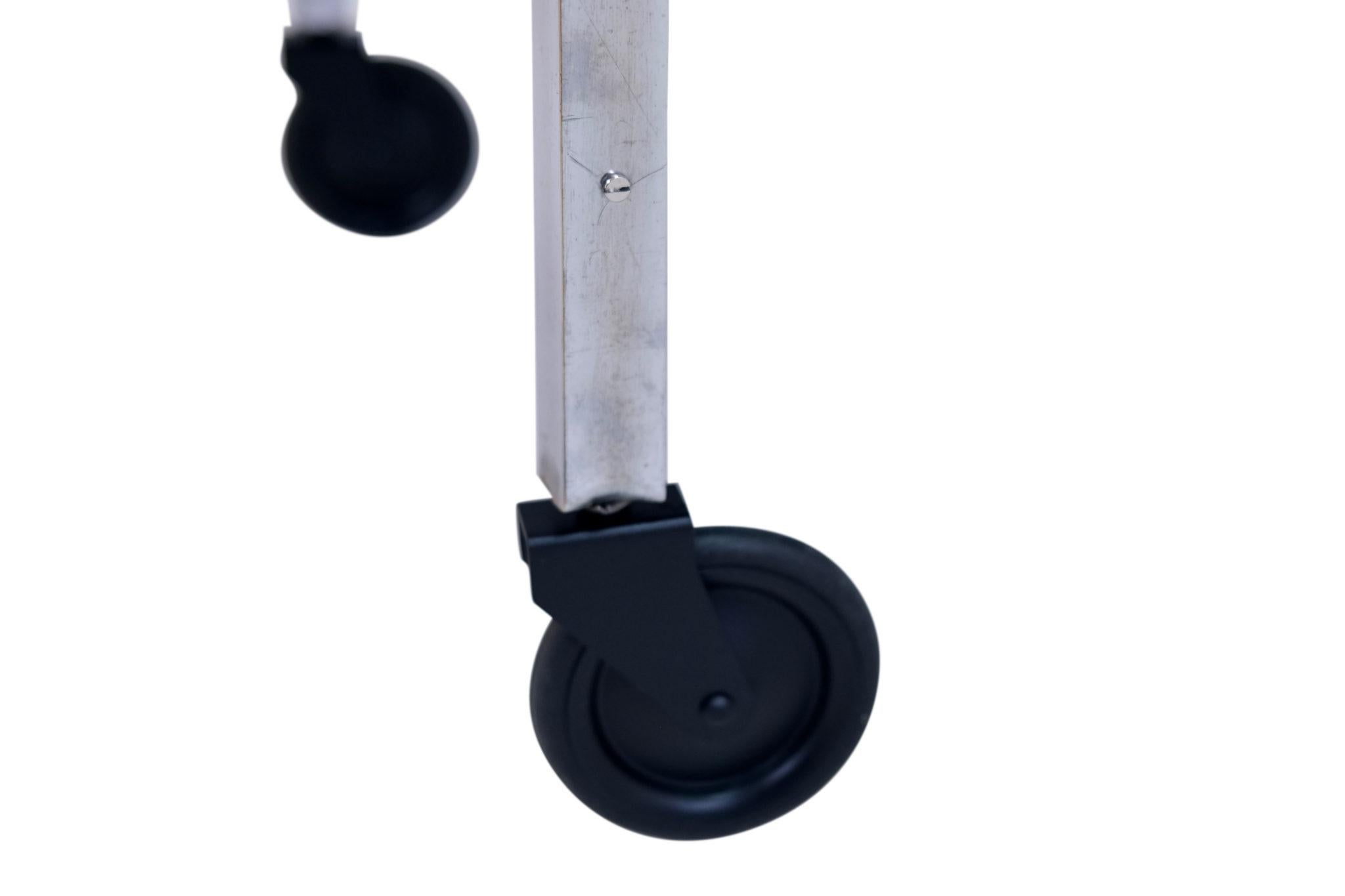 Mirror Puristic Art Deco bar cart For Sale