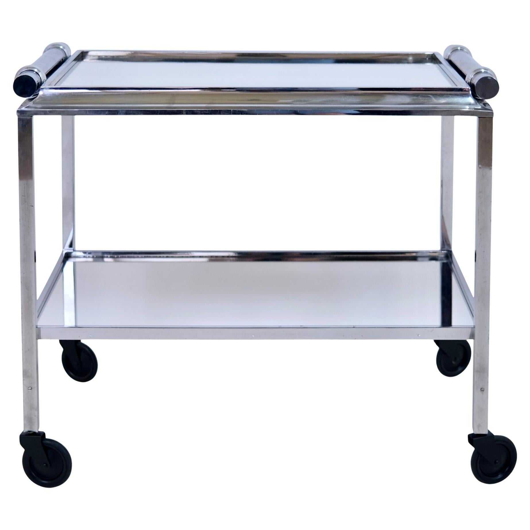 Puristic Art Deco bar cart For Sale