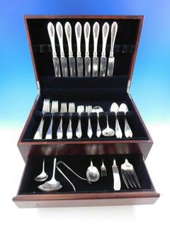 Puritan by Wallace Set di posate in argento sterling per cena con servizio da 8 55 pezzi