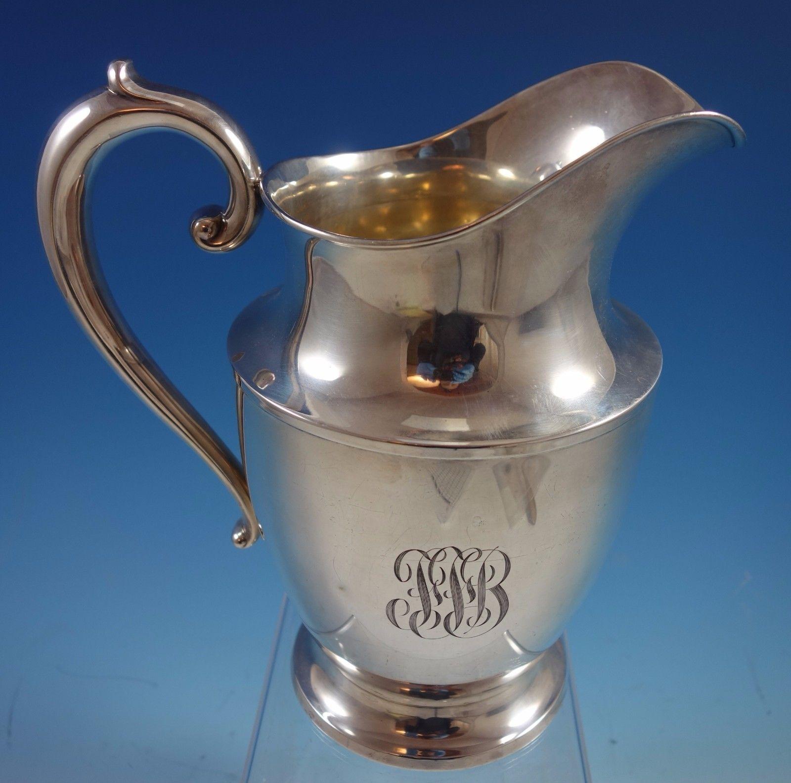 sterling silver water pitcher value