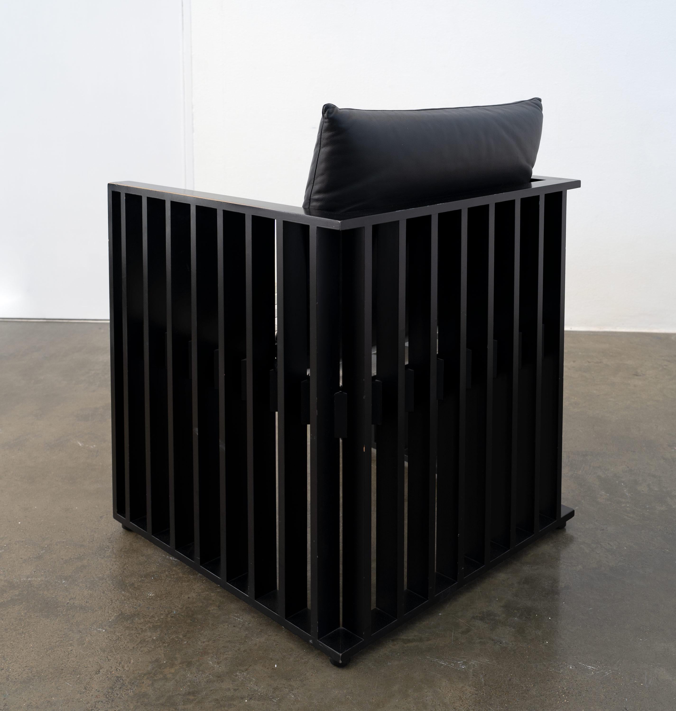 Leather Purkersdorf Chairs by Josef Hoffmann for Wittman, c.1980