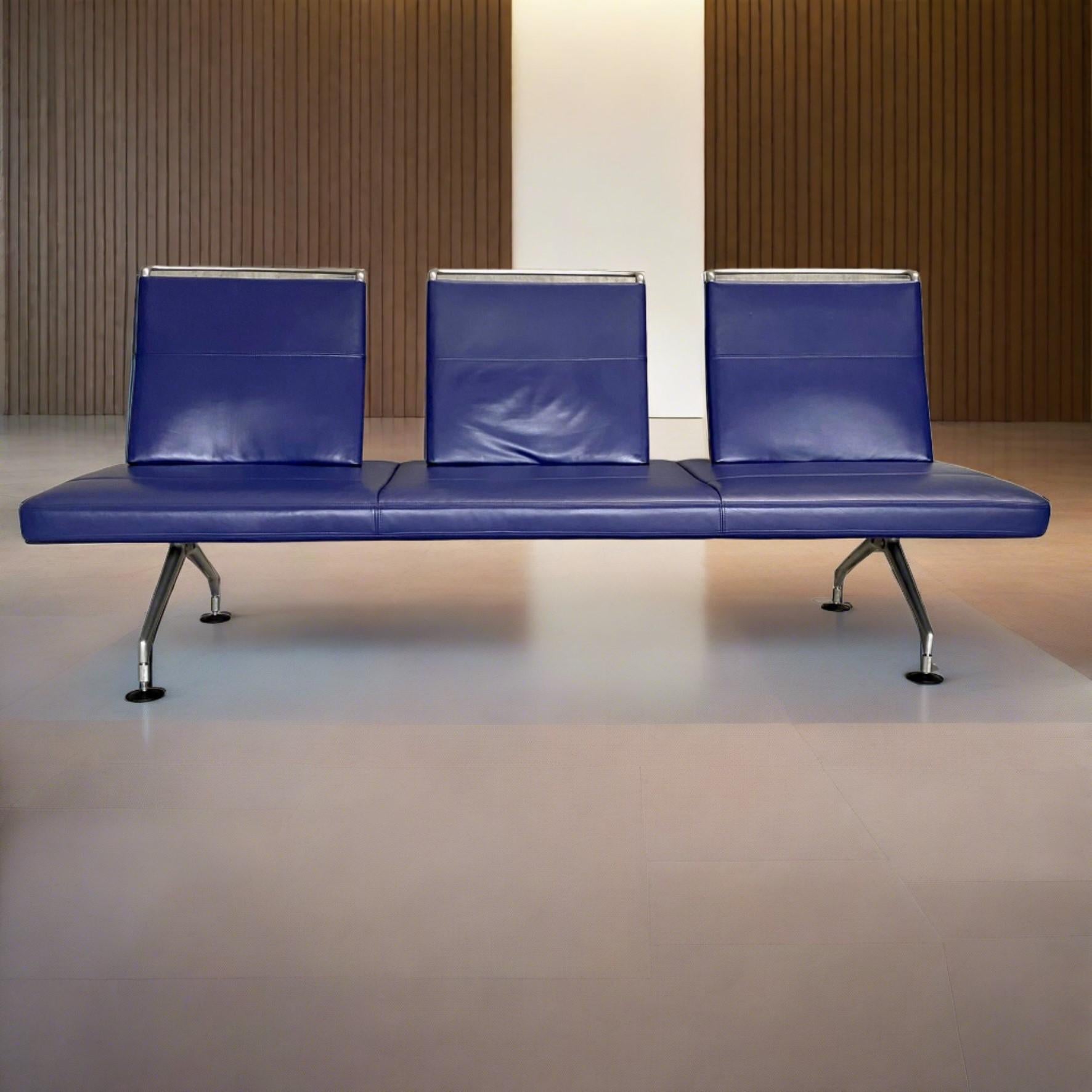 Sofa „Area“ aus lila Leder von Antonio Citterio für Vitra, Schweiz, 1980 im Angebot 10
