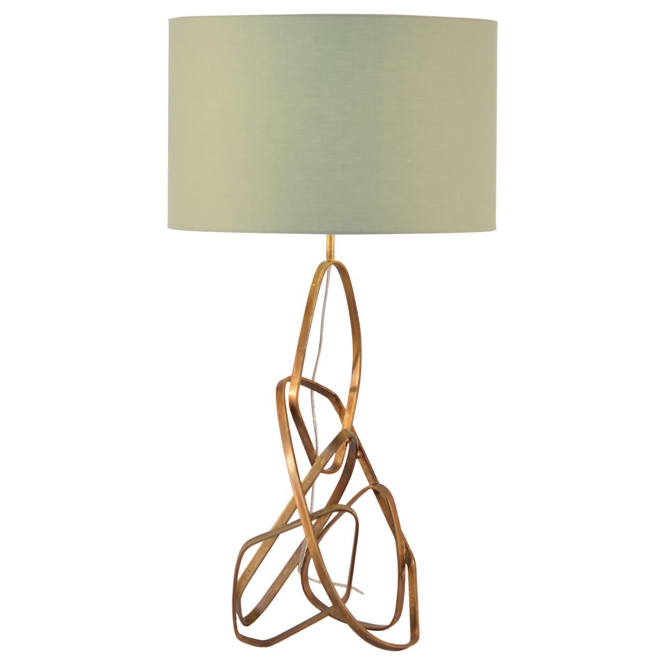 Contemporary Organic Poetic Brass Table Lamp by Cristiana Bertolucci For Sale