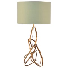 Contemporary Organic Poetic Brass Table Lamp by Cristiana Bertolucci