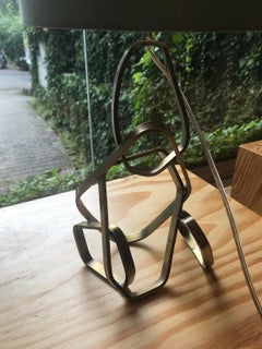 Contemporary Organic Poetic Brass Table Lamp by Cristiana Bertolucci