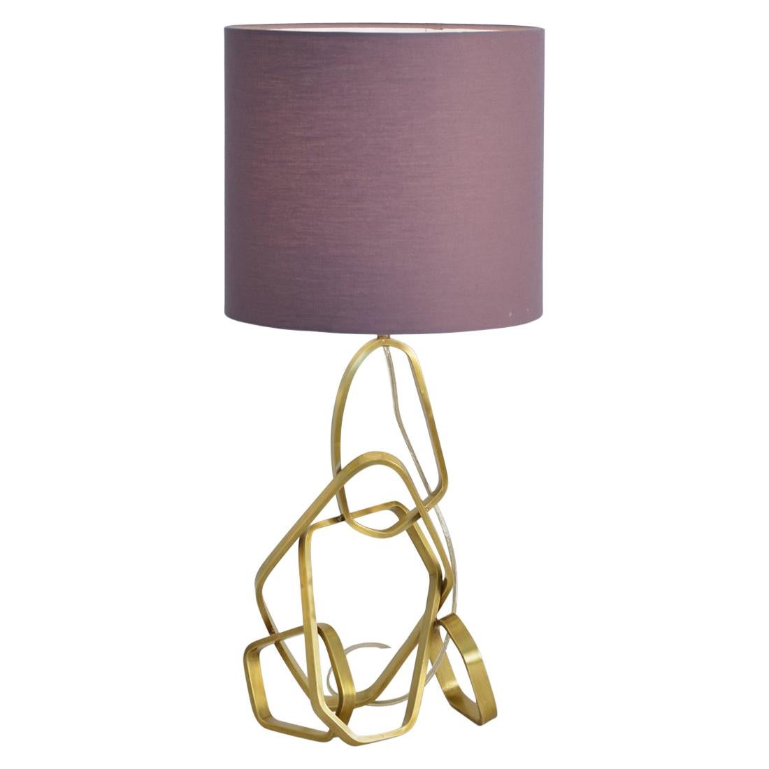 Contemporary Organic Poetic Brass Table Lamp by Cristiana Bertolucci