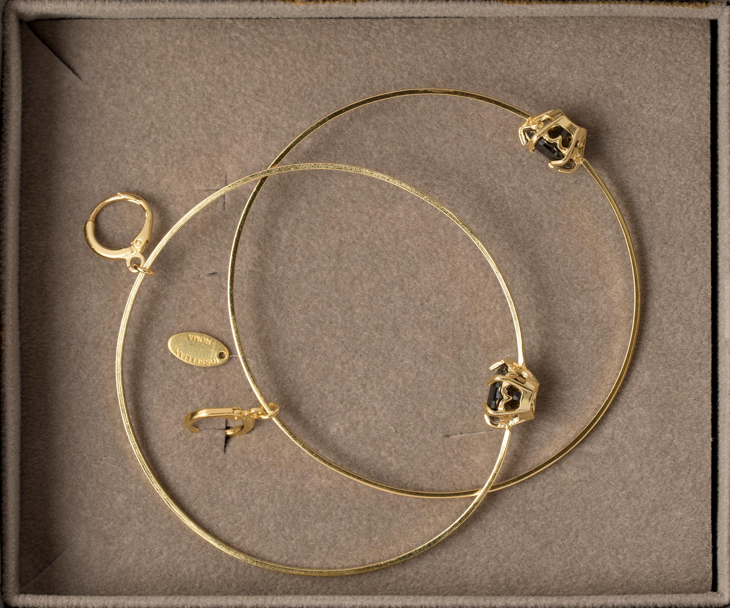 Women's Puro Iosselliani Creole Hoop Gold Plated Earrings For Sale