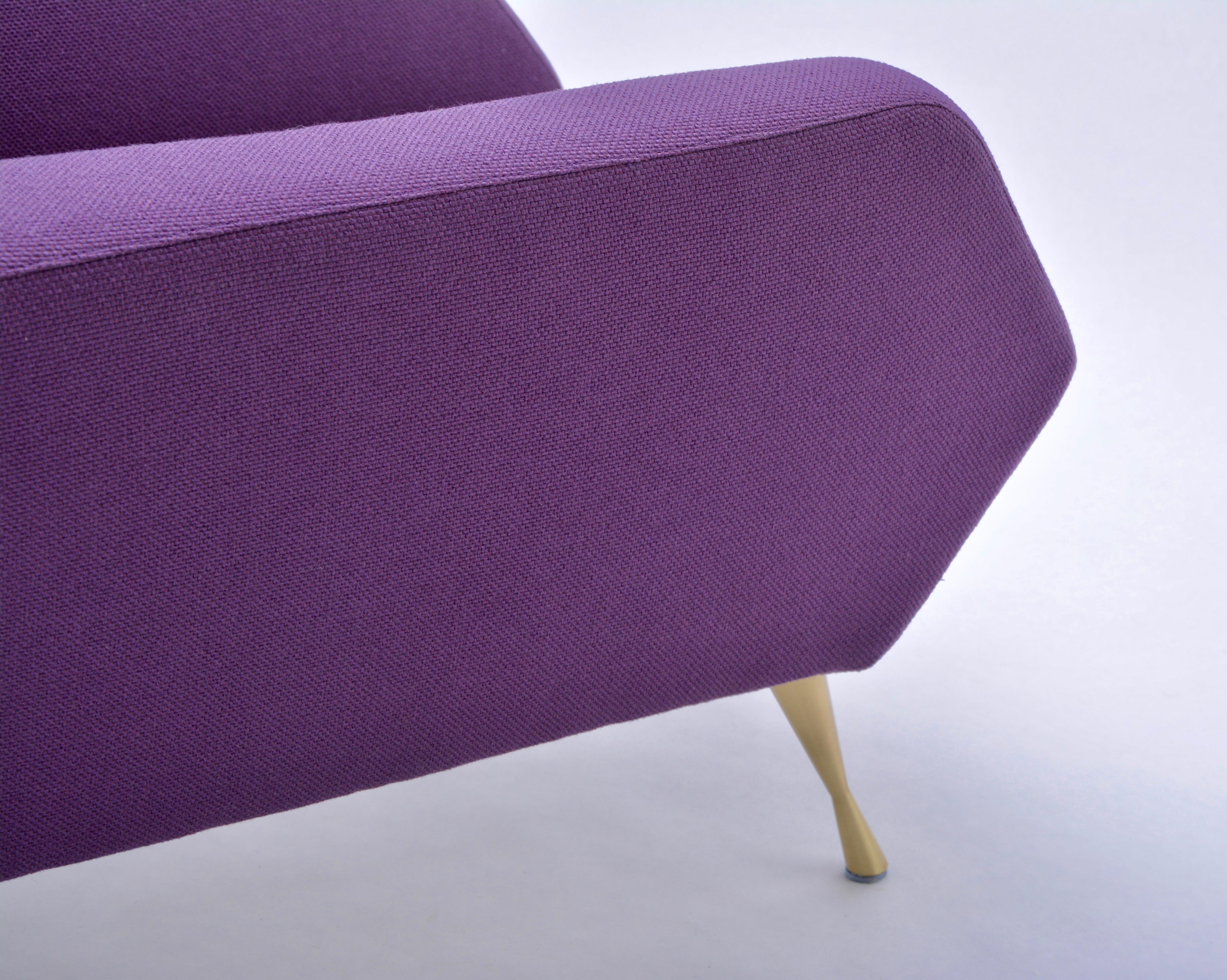 Purple Mid-Century Modern reupholstered ItalianlLounge Chair 3
