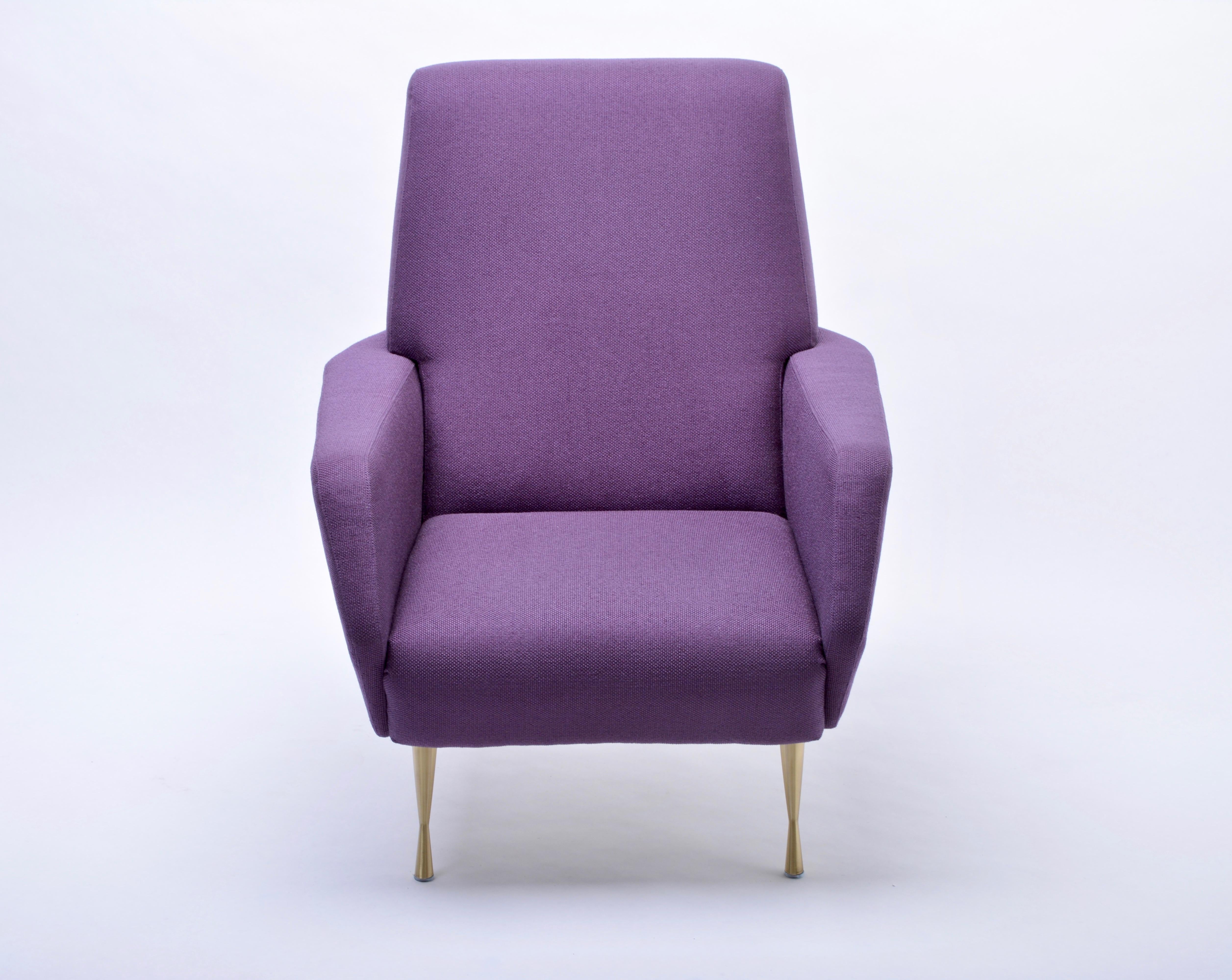 mid century purple chair