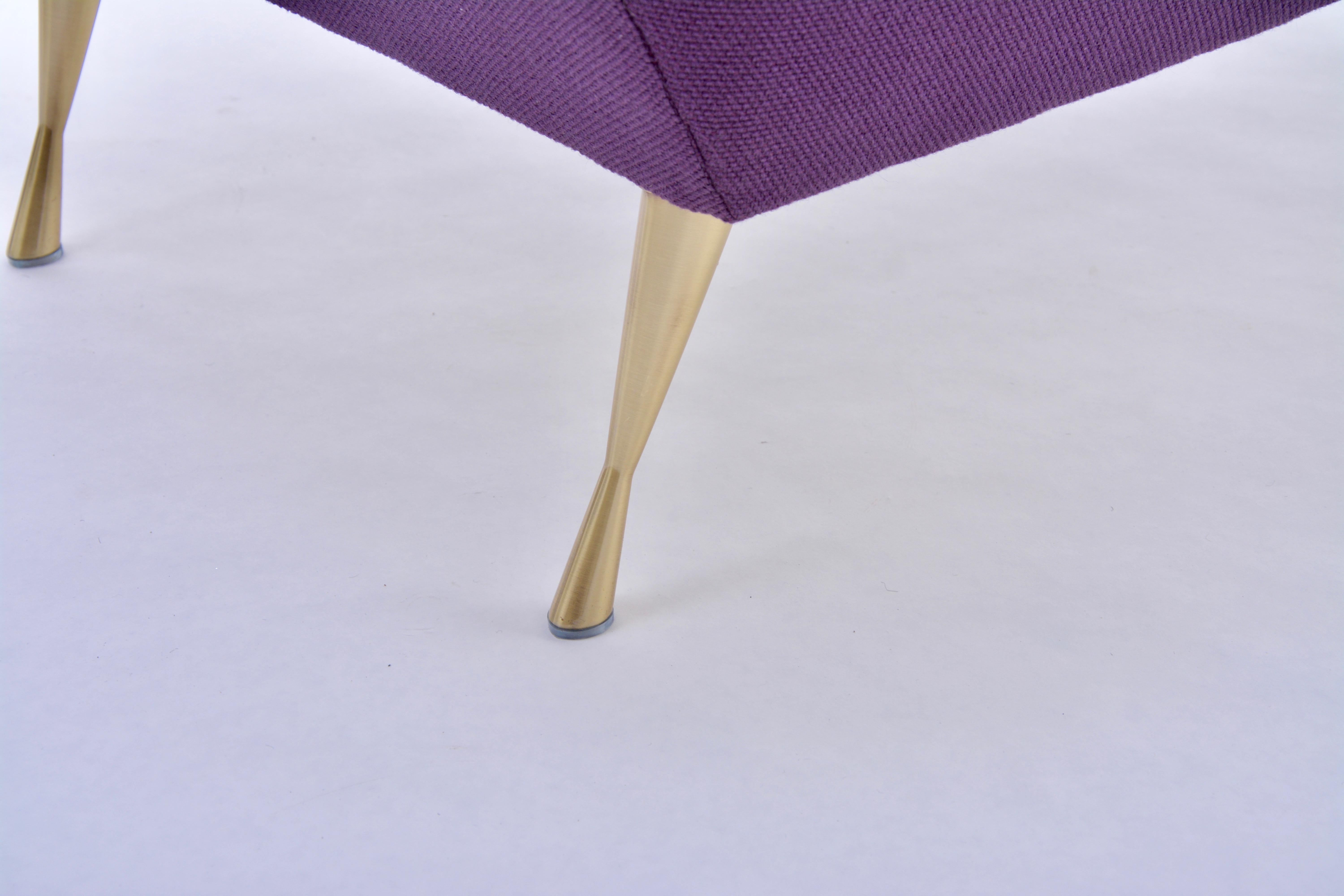 Purple Mid-Century Modern reupholstered ItalianlLounge Chair 2