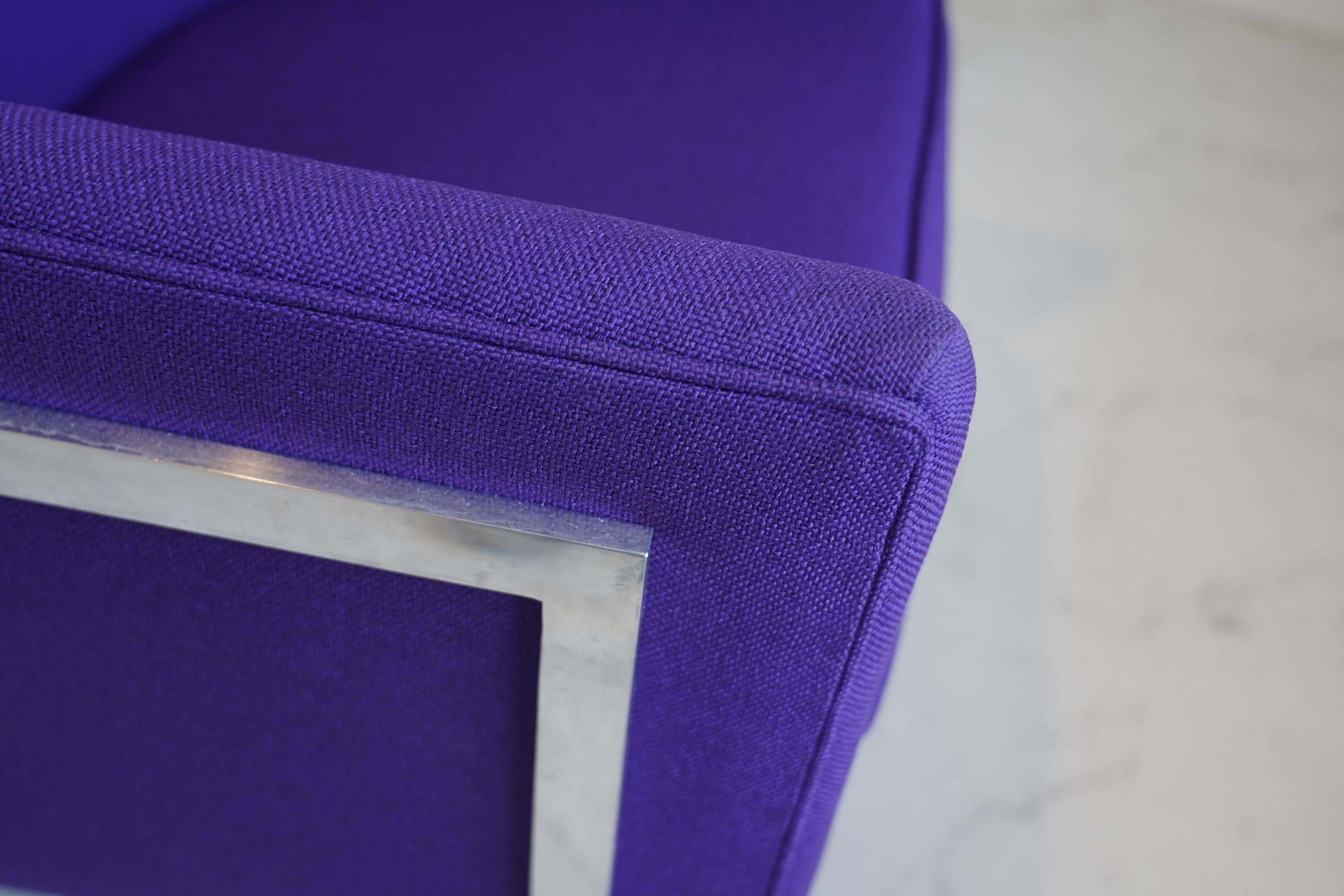 Fauteuil de salon violet Harvey Probber, mi-siècle moderne, années 1960 en vente 3