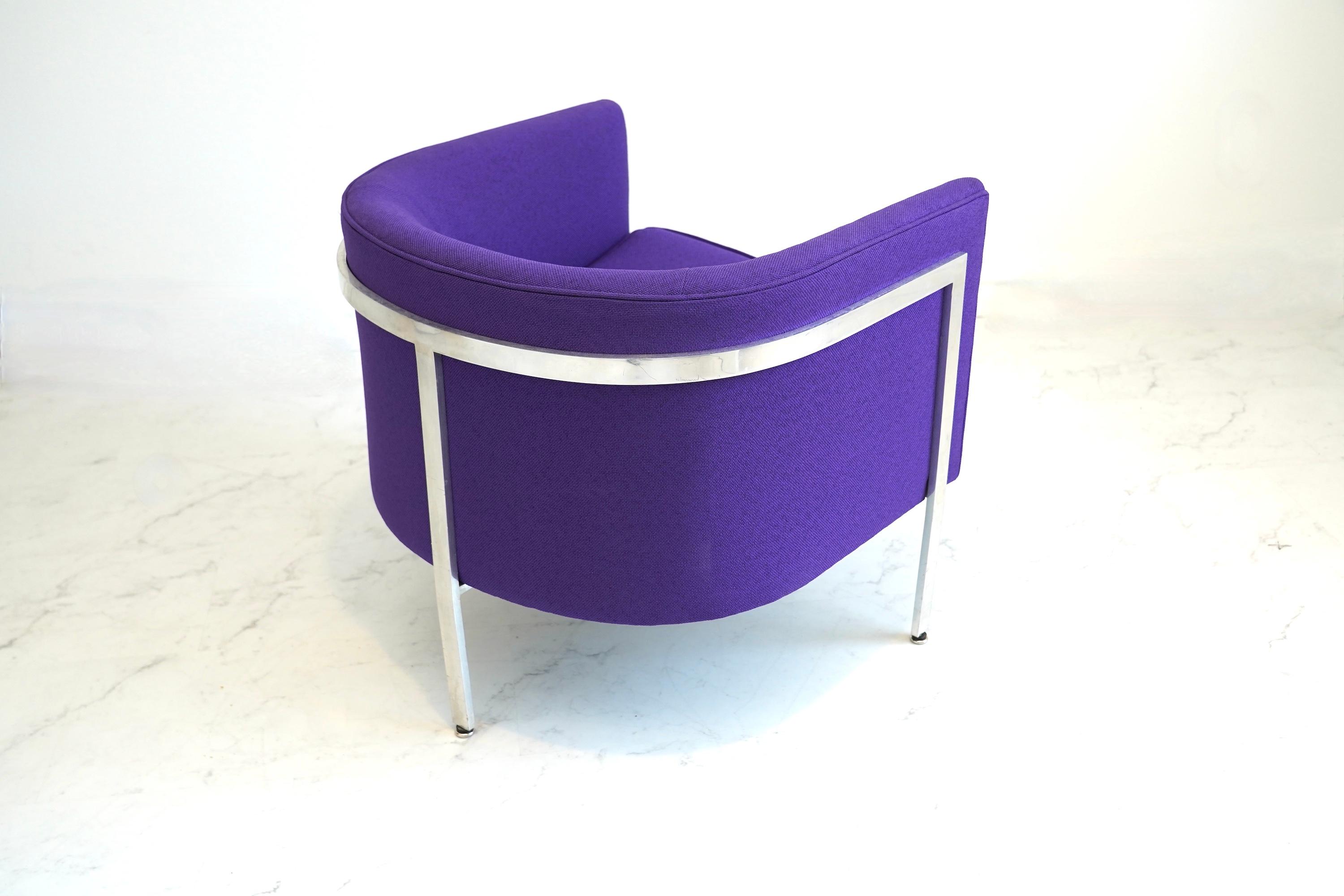 Fauteuil de salon violet Harvey Probber, mi-siècle moderne, années 1960 en vente 4