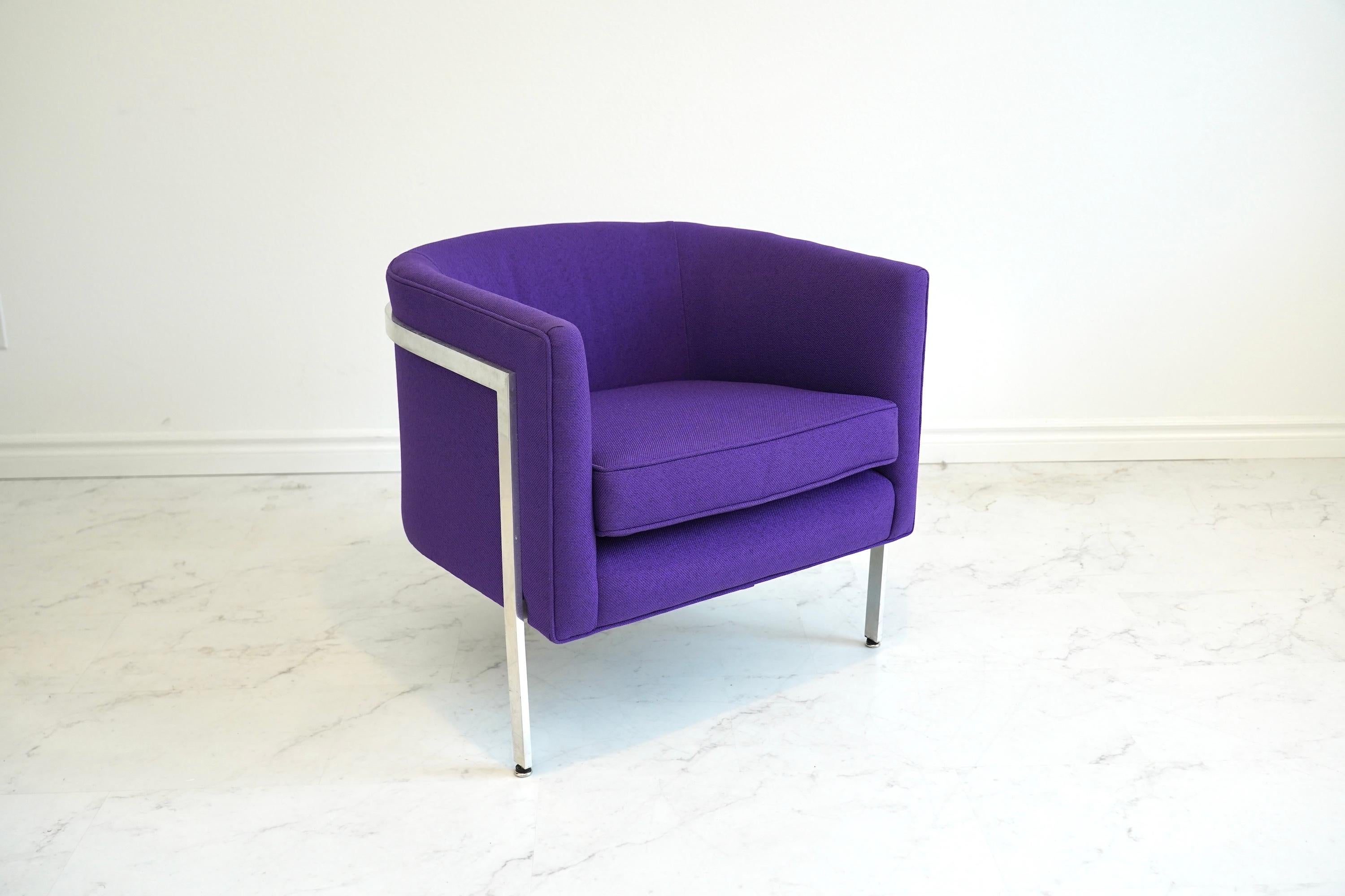 Fauteuil de salon violet Harvey Probber, mi-siècle moderne, années 1960 en vente 5