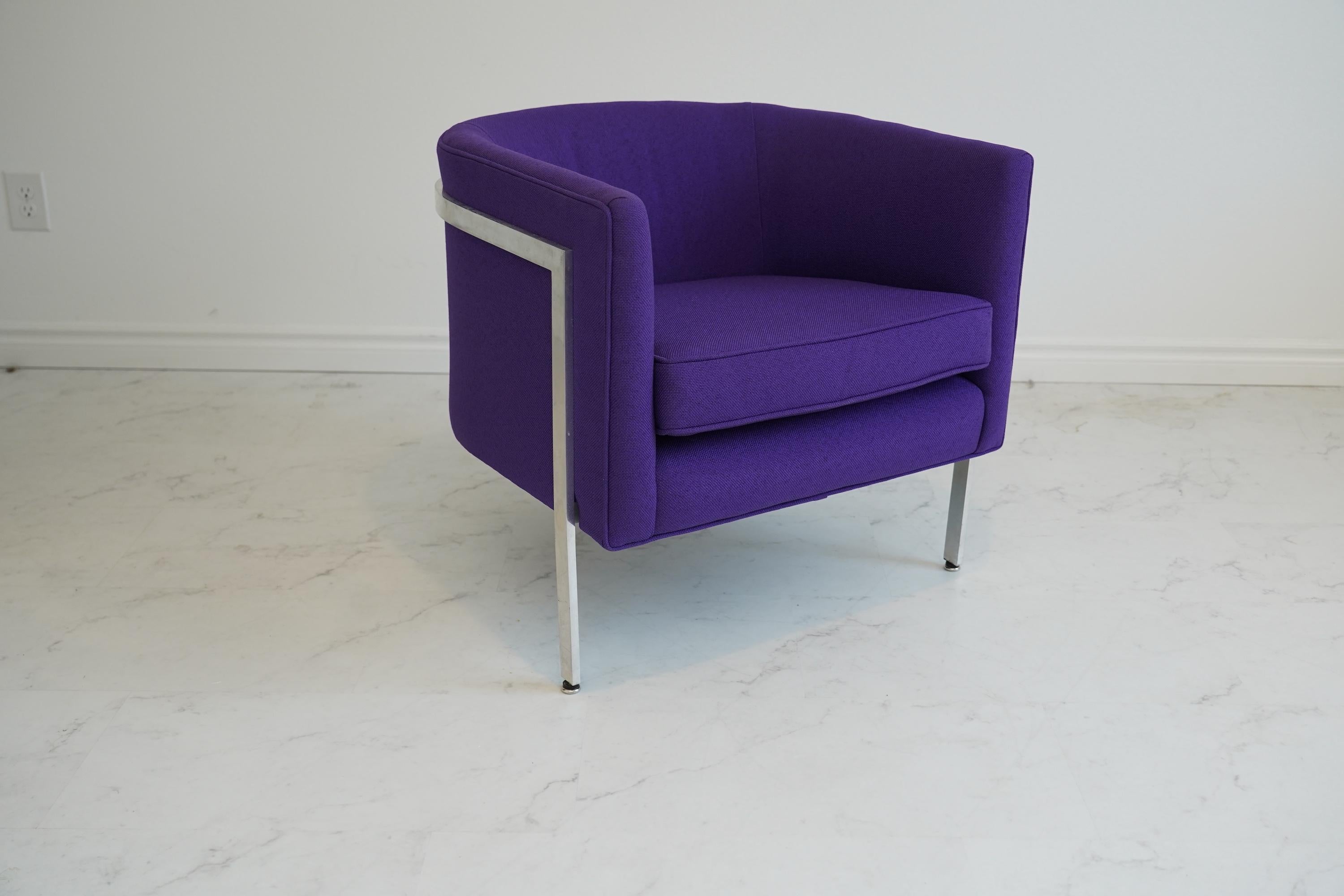 Fauteuil de salon violet Harvey Probber, mi-siècle moderne, années 1960 en vente 6