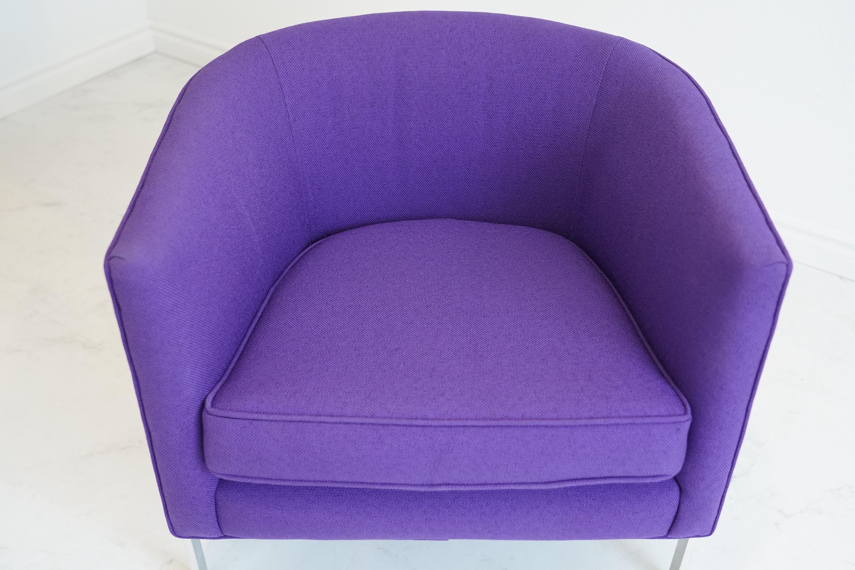 Fauteuil de salon violet Harvey Probber, mi-siècle moderne, années 1960 en vente 7