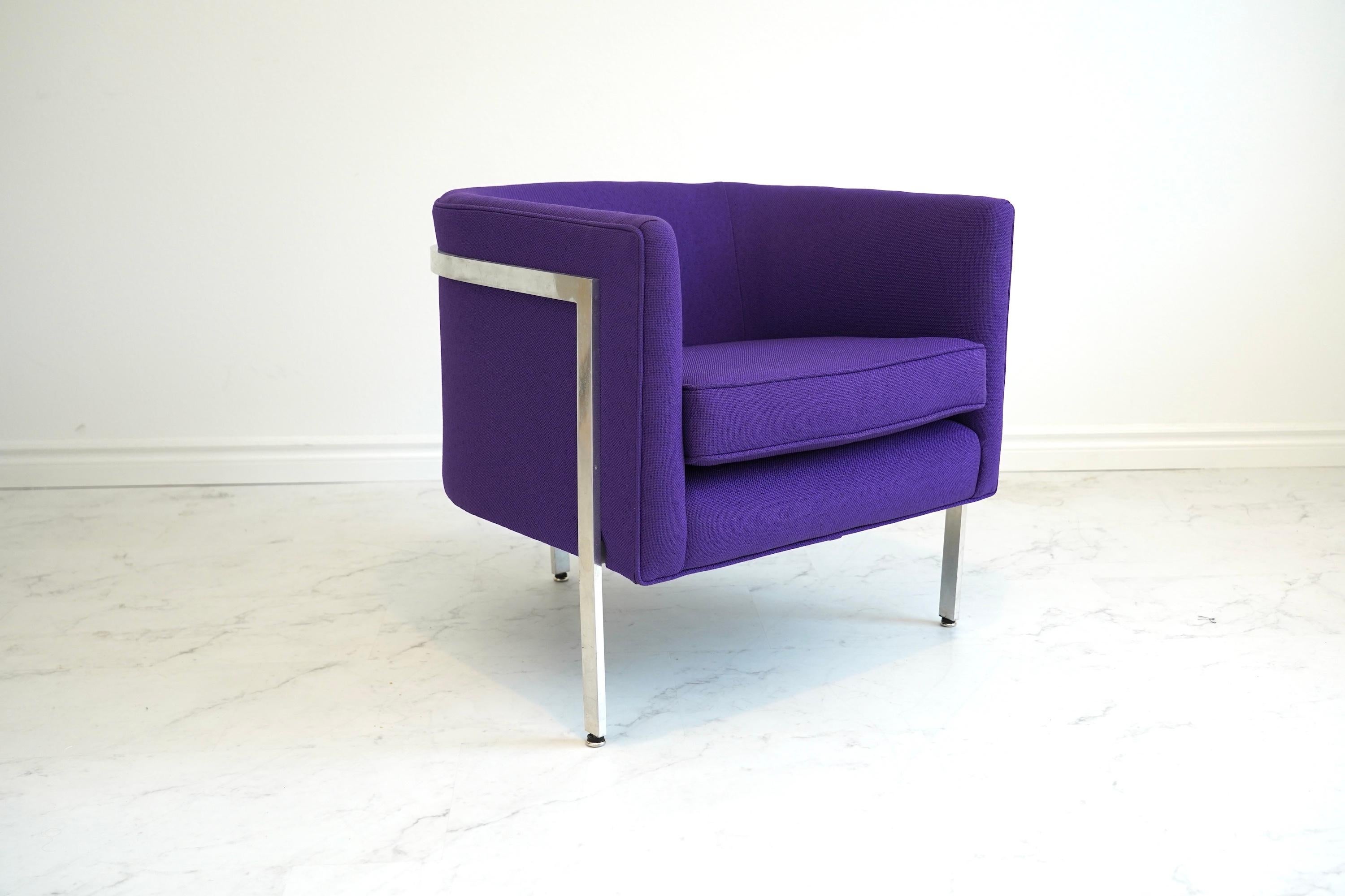 Américain Fauteuil de salon violet Harvey Probber, mi-siècle moderne, années 1960 en vente
