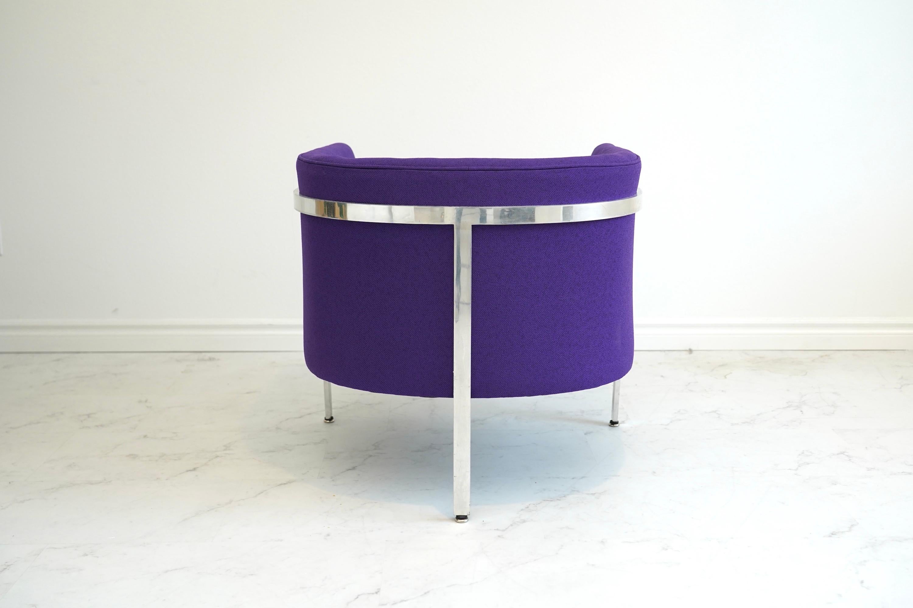 Fauteuil de salon violet Harvey Probber, mi-siècle moderne, années 1960 Bon état - En vente à Las Vegas, NV