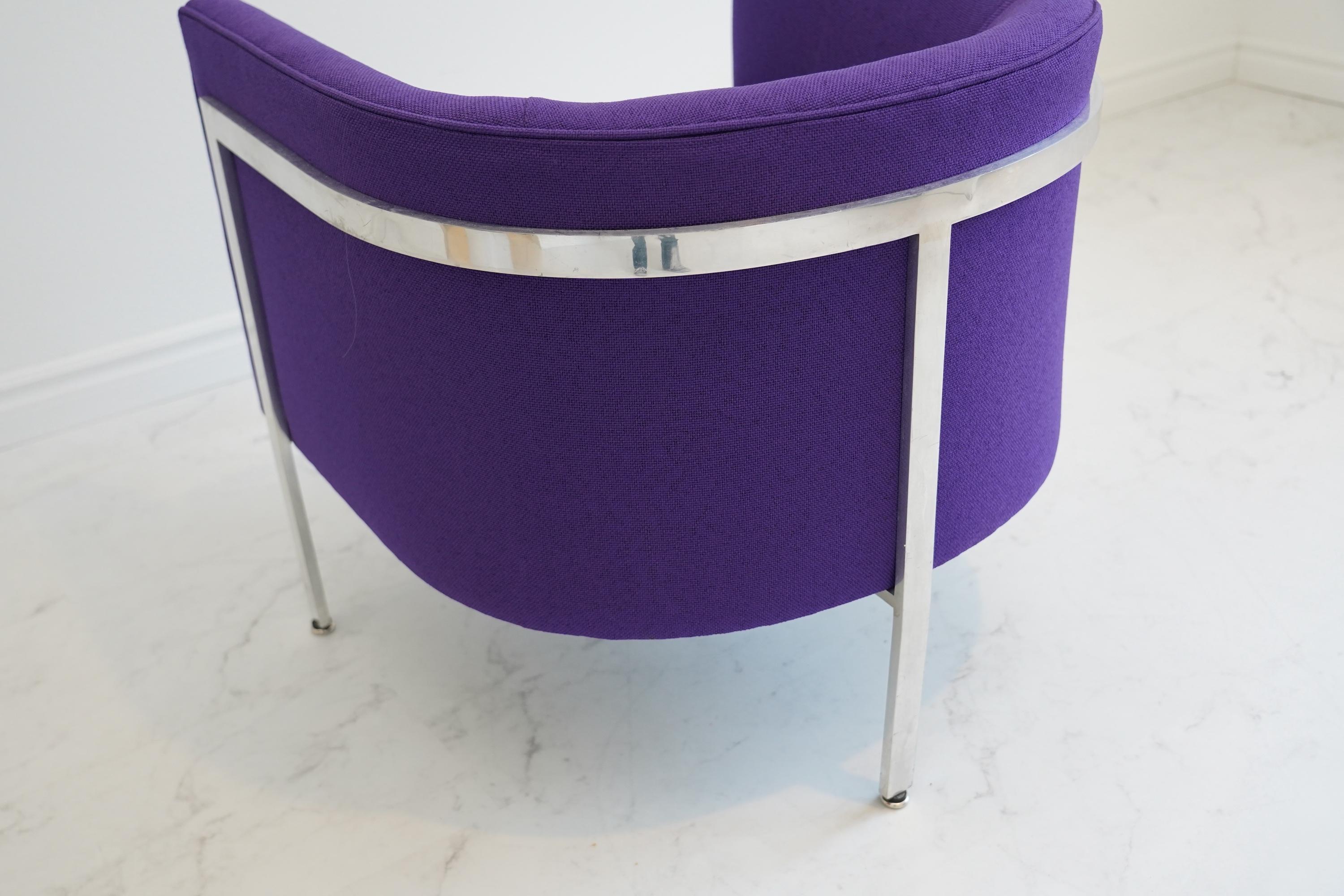 Milieu du XXe siècle Fauteuil de salon violet Harvey Probber, mi-siècle moderne, années 1960 en vente