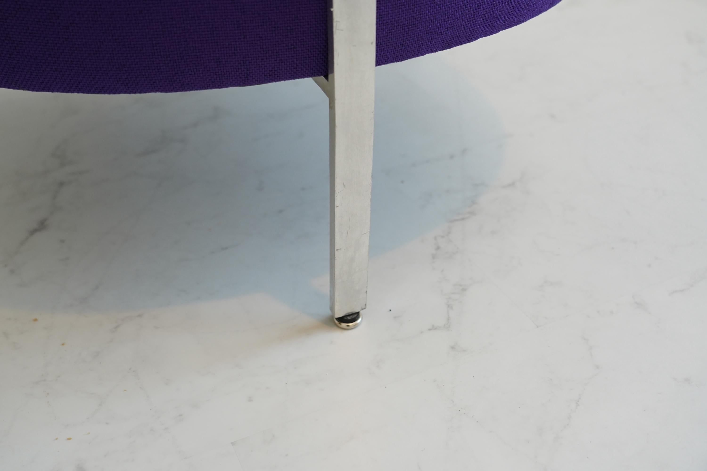 Chrome Fauteuil de salon violet Harvey Probber, mi-siècle moderne, années 1960 en vente