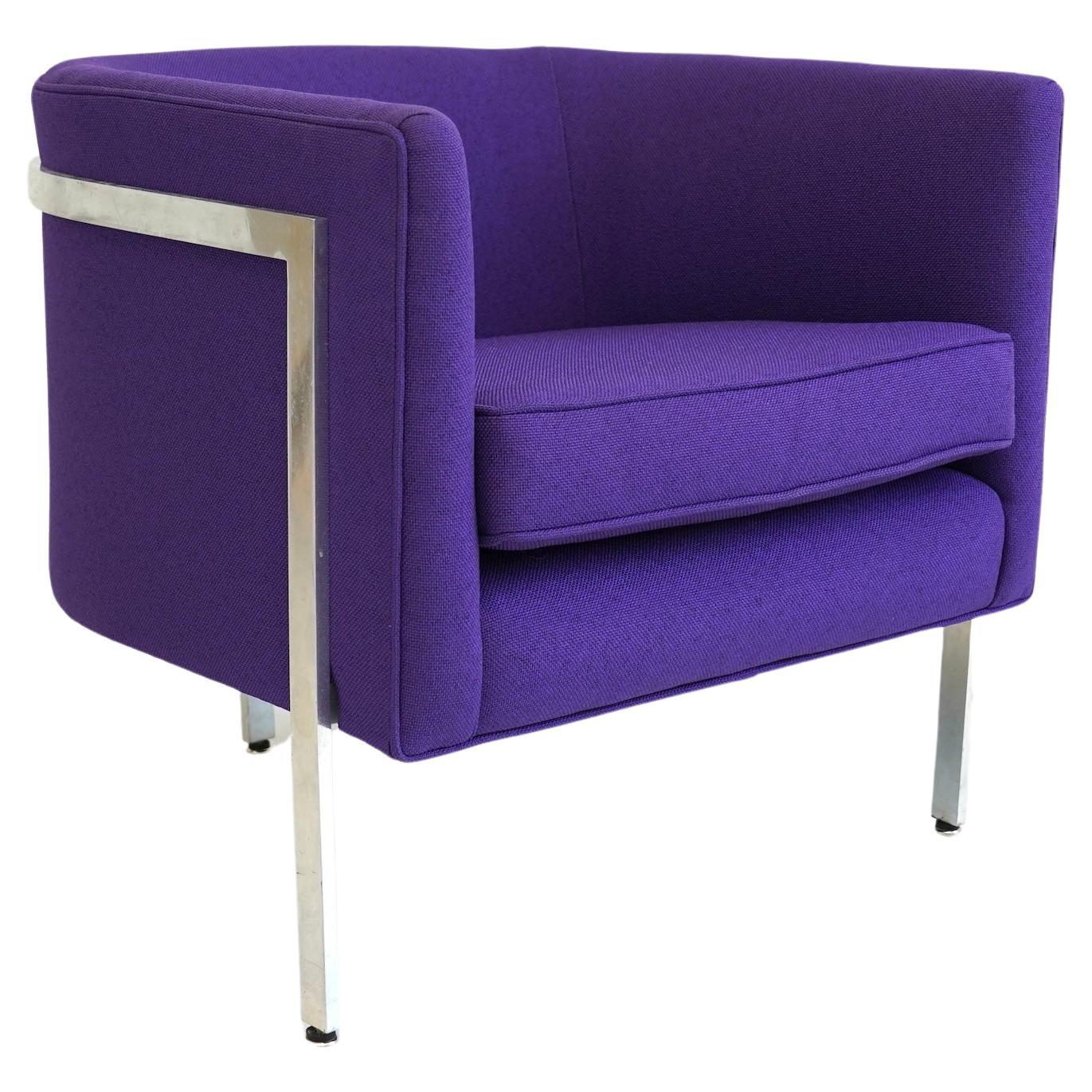 Purple 1960s Harvey Probber Mid-Century Modern Lounge Chair in Purple