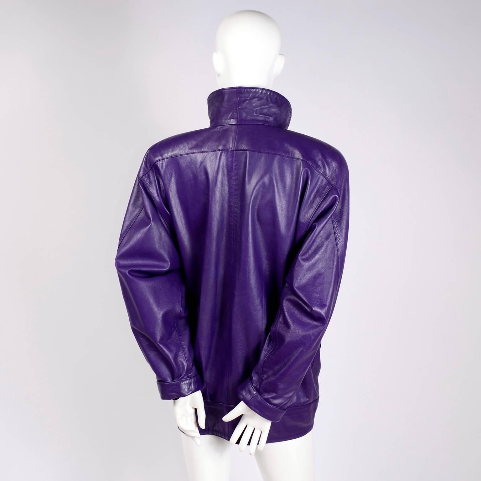 lavender leather jacket
