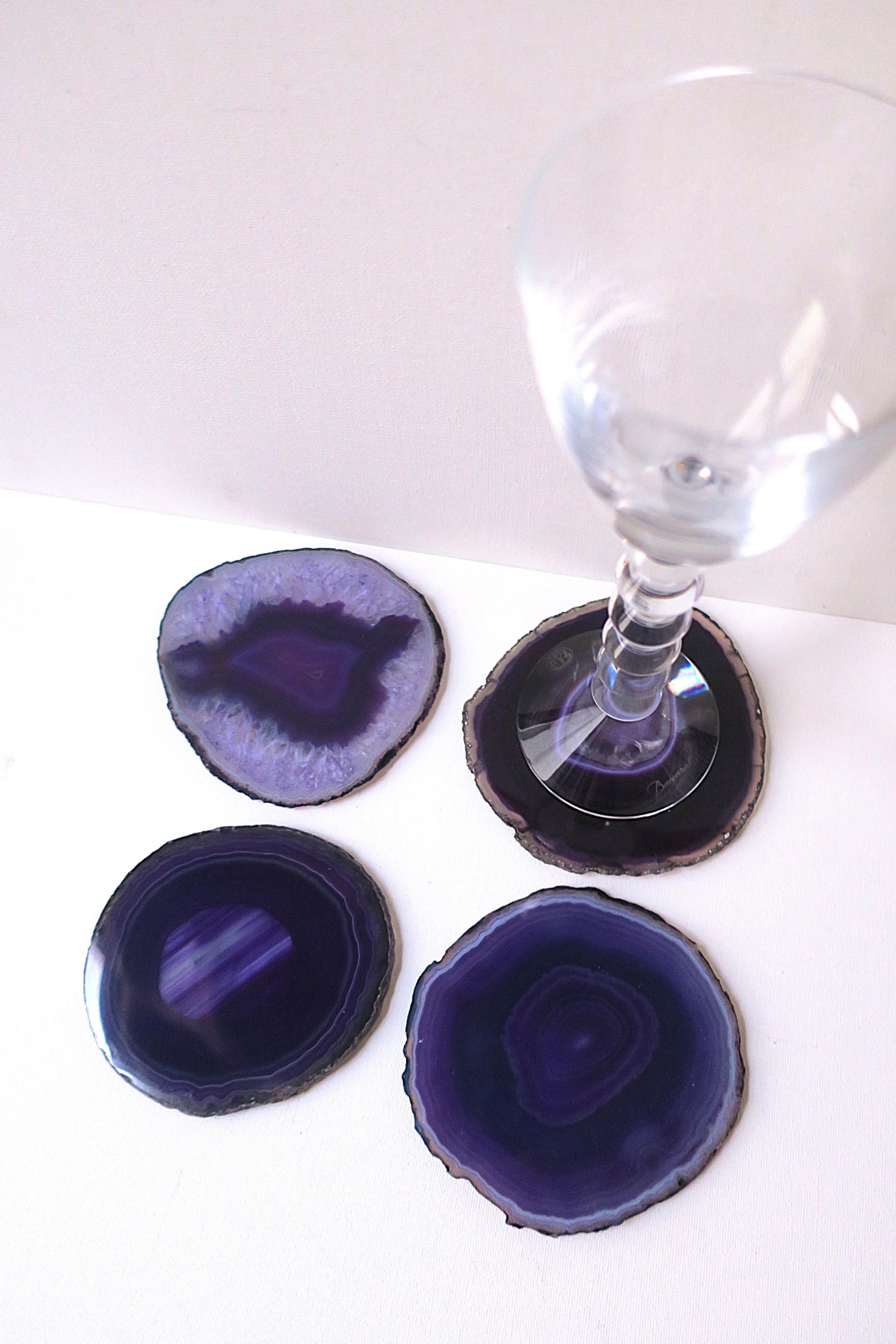 Tinto Sottobicchieri in agata viola in vendita