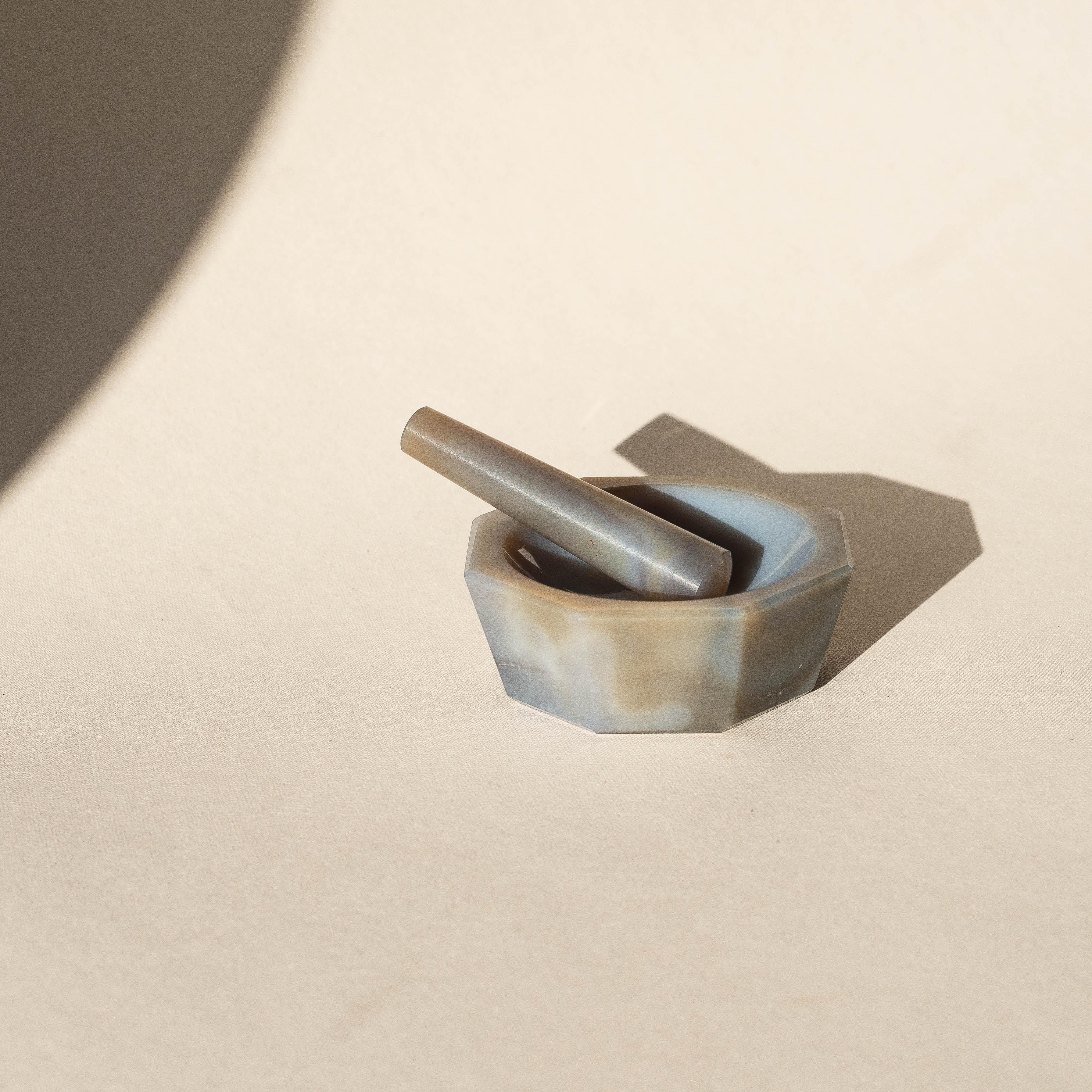 Purple Agate Mortar and Pestle, France 1970s For Sale 4