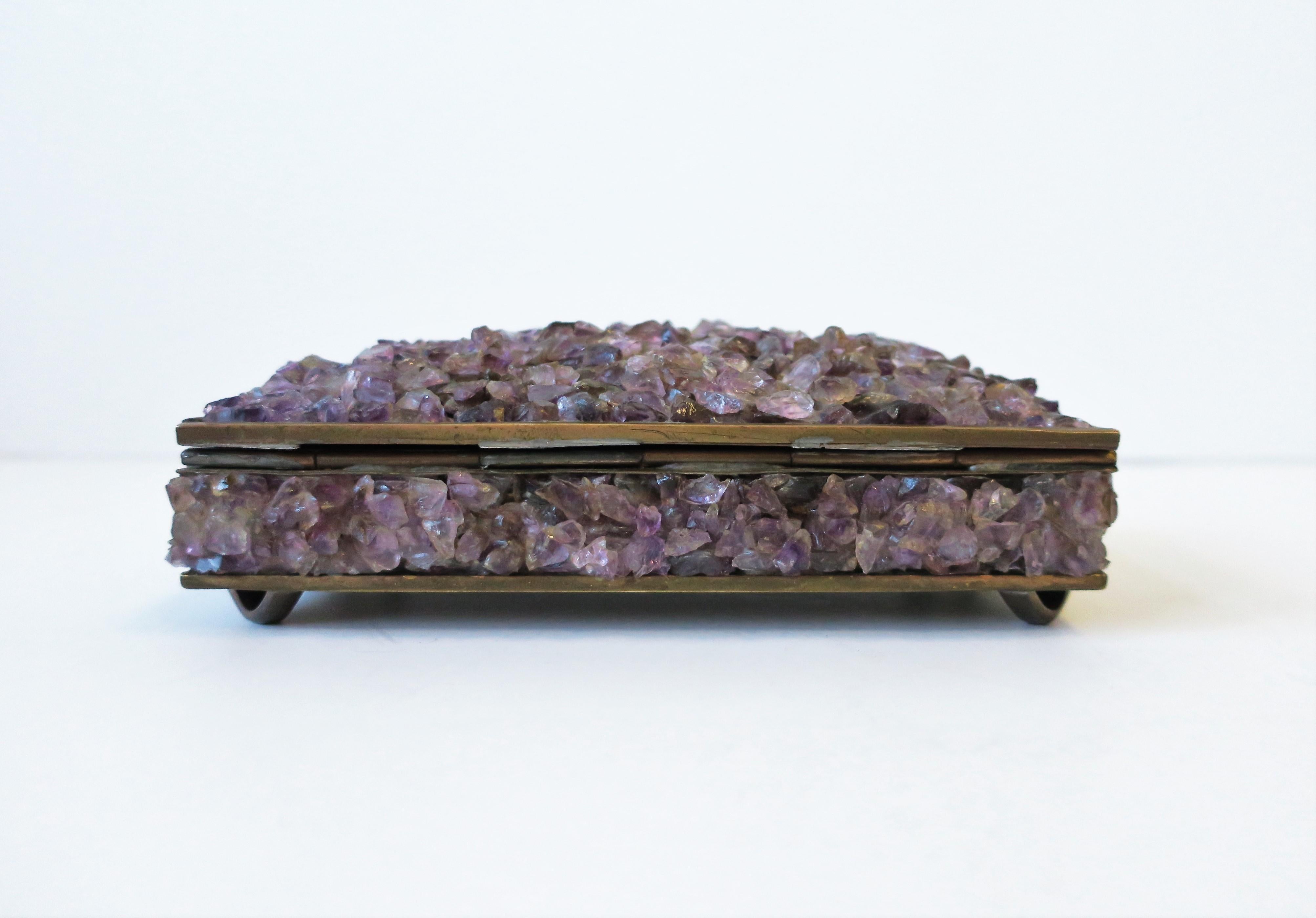 Purple Amethyst and Brass Jewelry Box 5