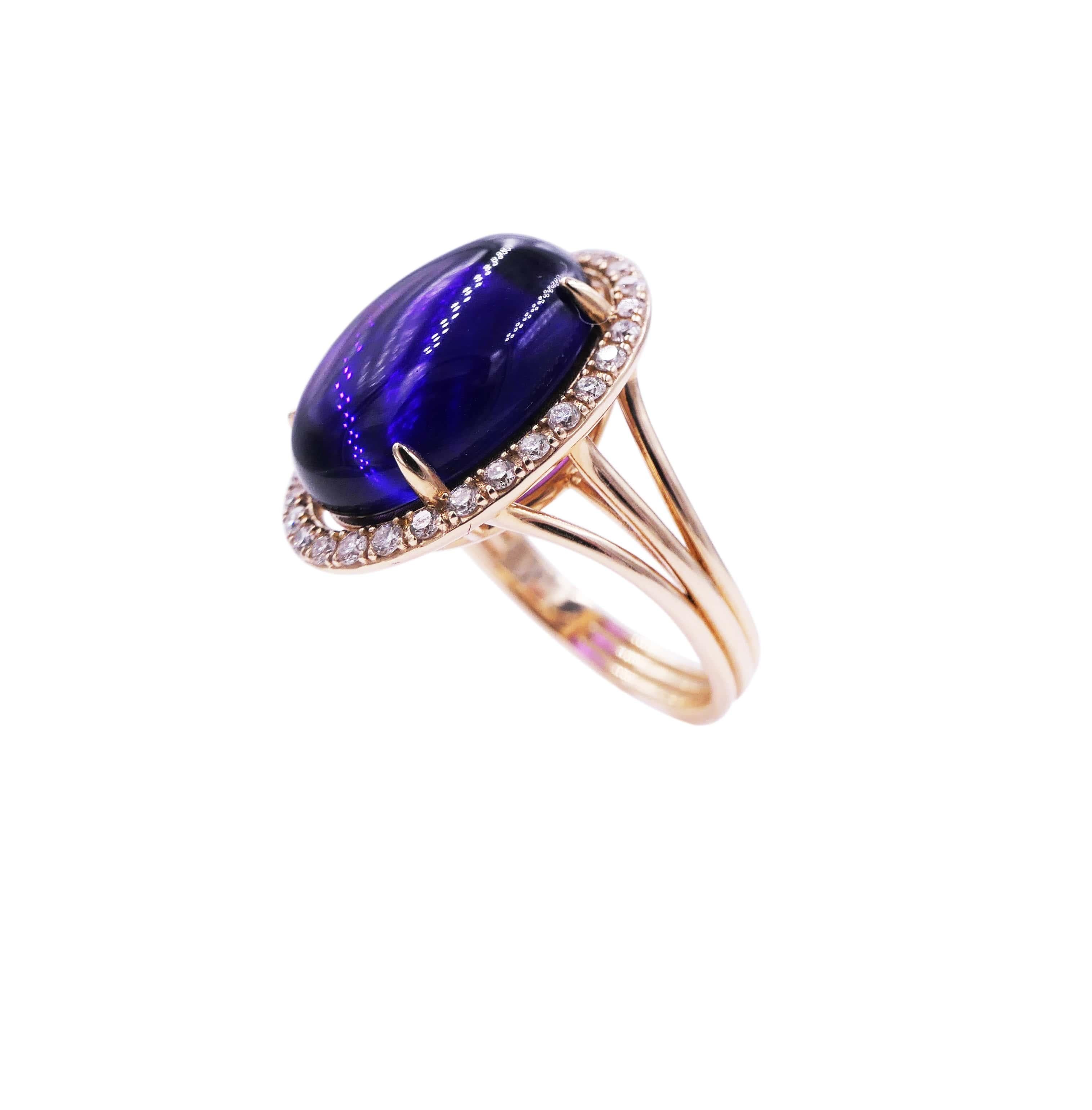 purple gold ring
