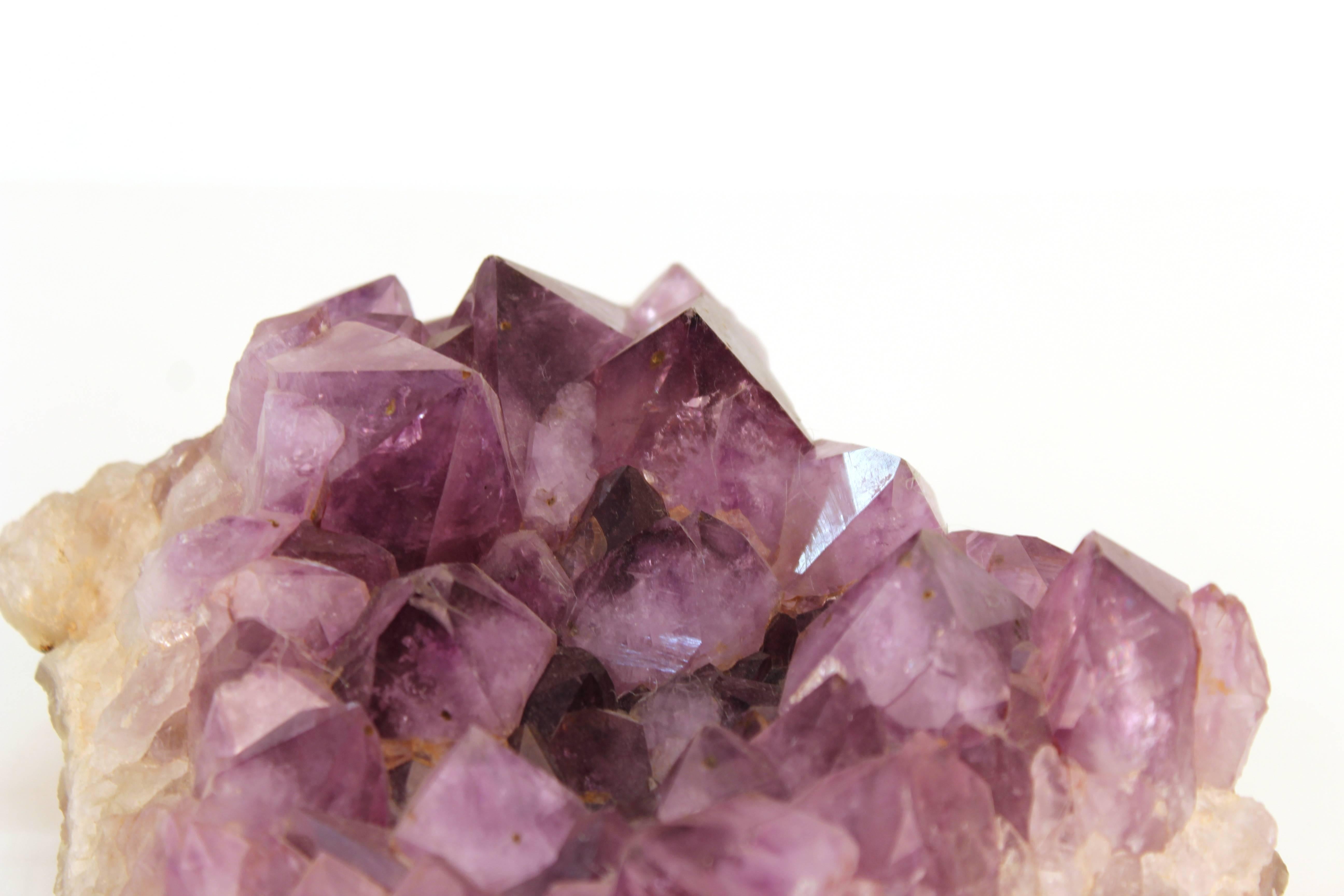 Organic Modern Purple Amethyst Geode Specimen