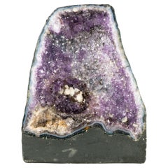 Purple Amethyst Geode with Sparkly Galaxy Amethyst and Lace Agate, Natural Decor