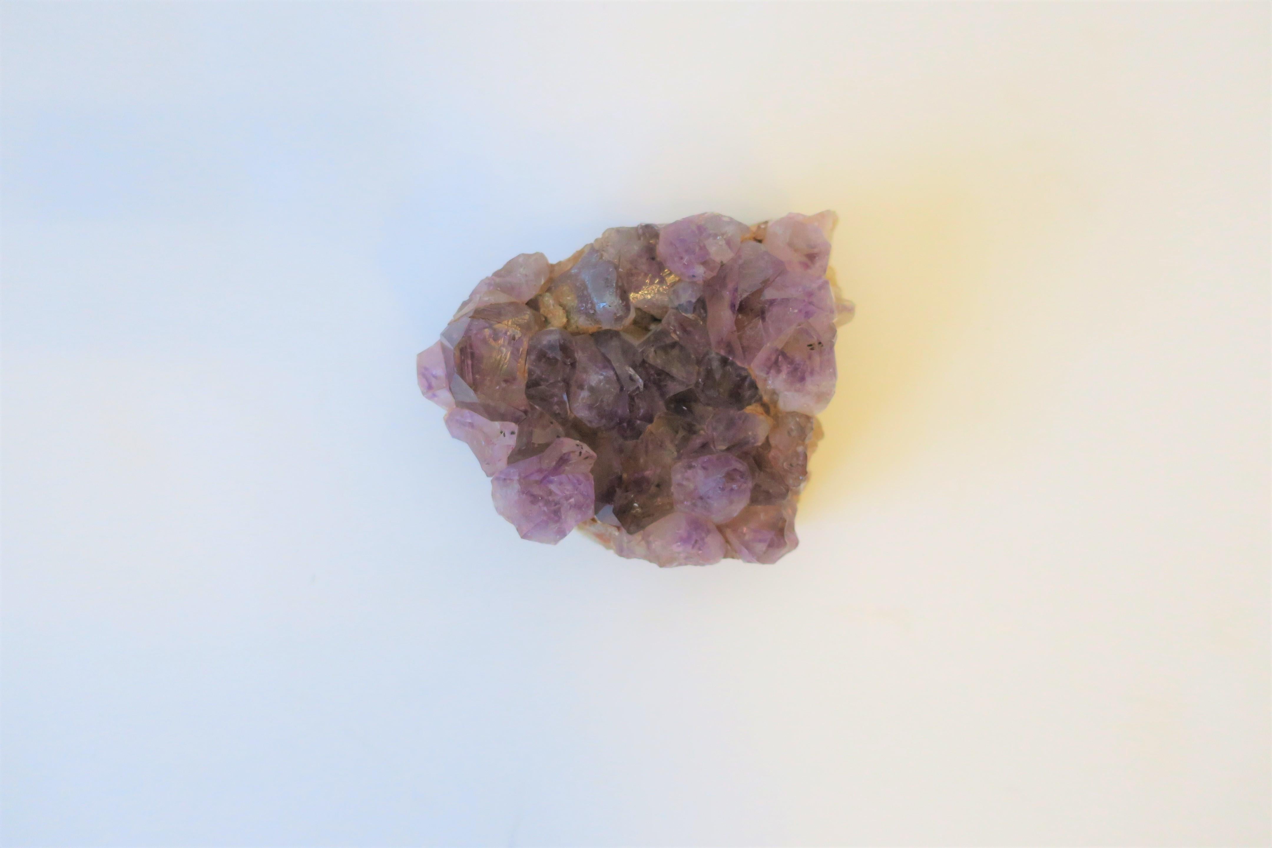 A beautiful natural purple amethyst specimen decorative object, desk paperweight or luxury display piece. 

Piece measures: 3