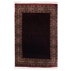 Purple an Burgundy Handmade Silk Distressed Anatolian Hereke Rug
