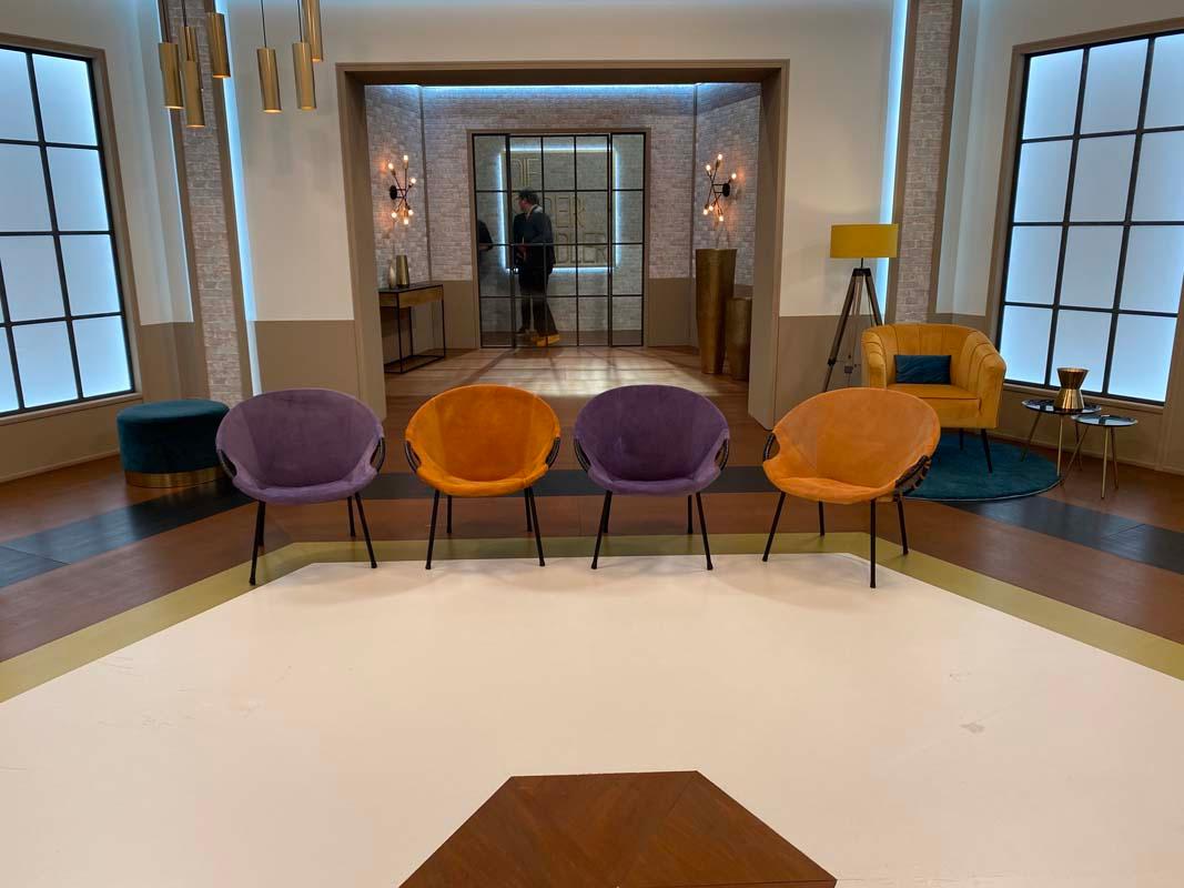 Purple an Orange Balloon Chairs from Lusch & Co., Germany, 1960s In Fair Condition In Hamburg, DE