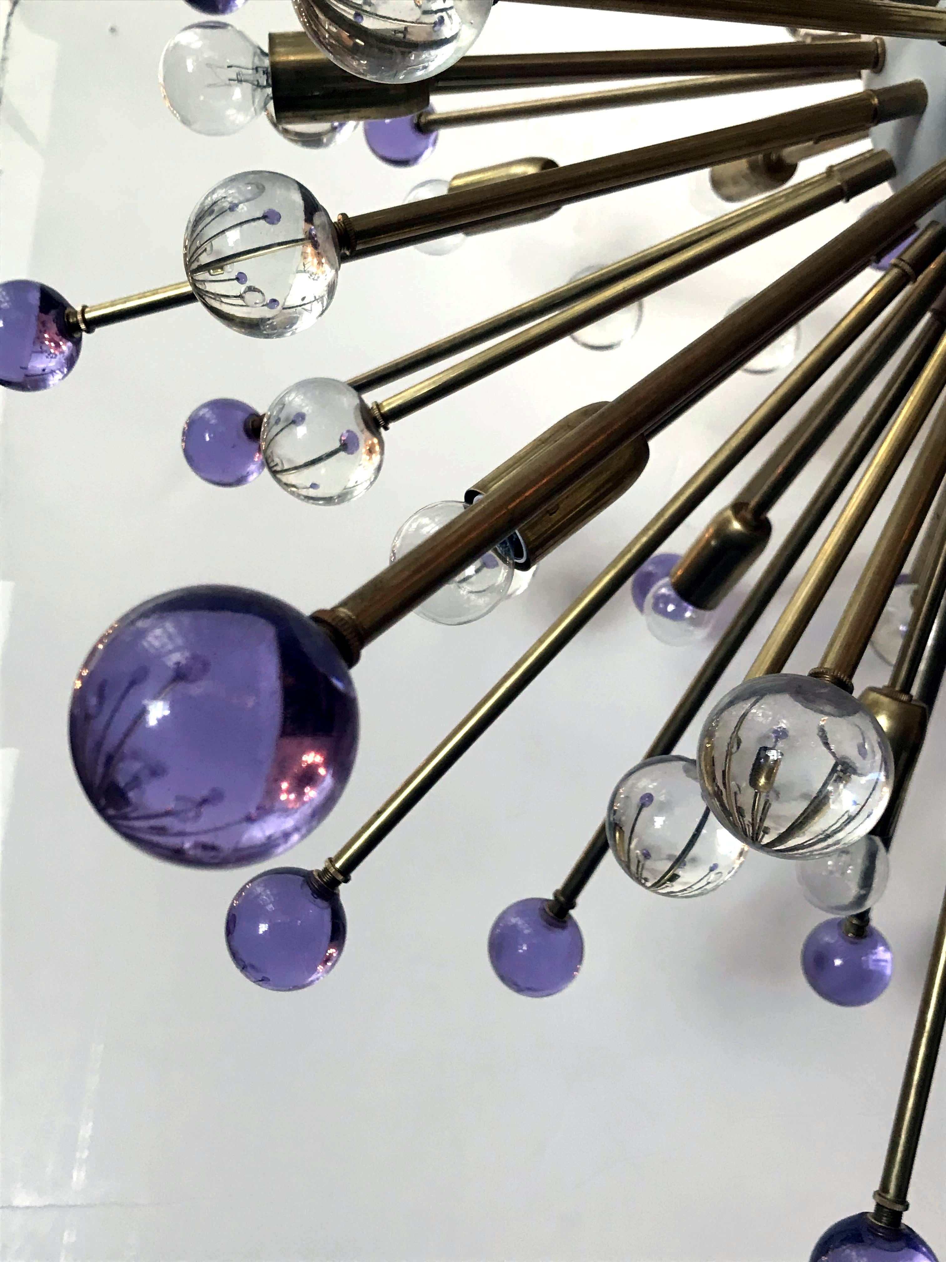 Sputnik violet et transparent par Fabio Ltd en vente 1