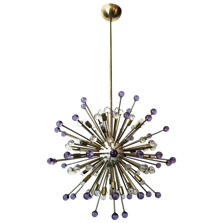 Sputnik mit lila und durchsichtigem Bügel von Fabio Ltd im Angebot
