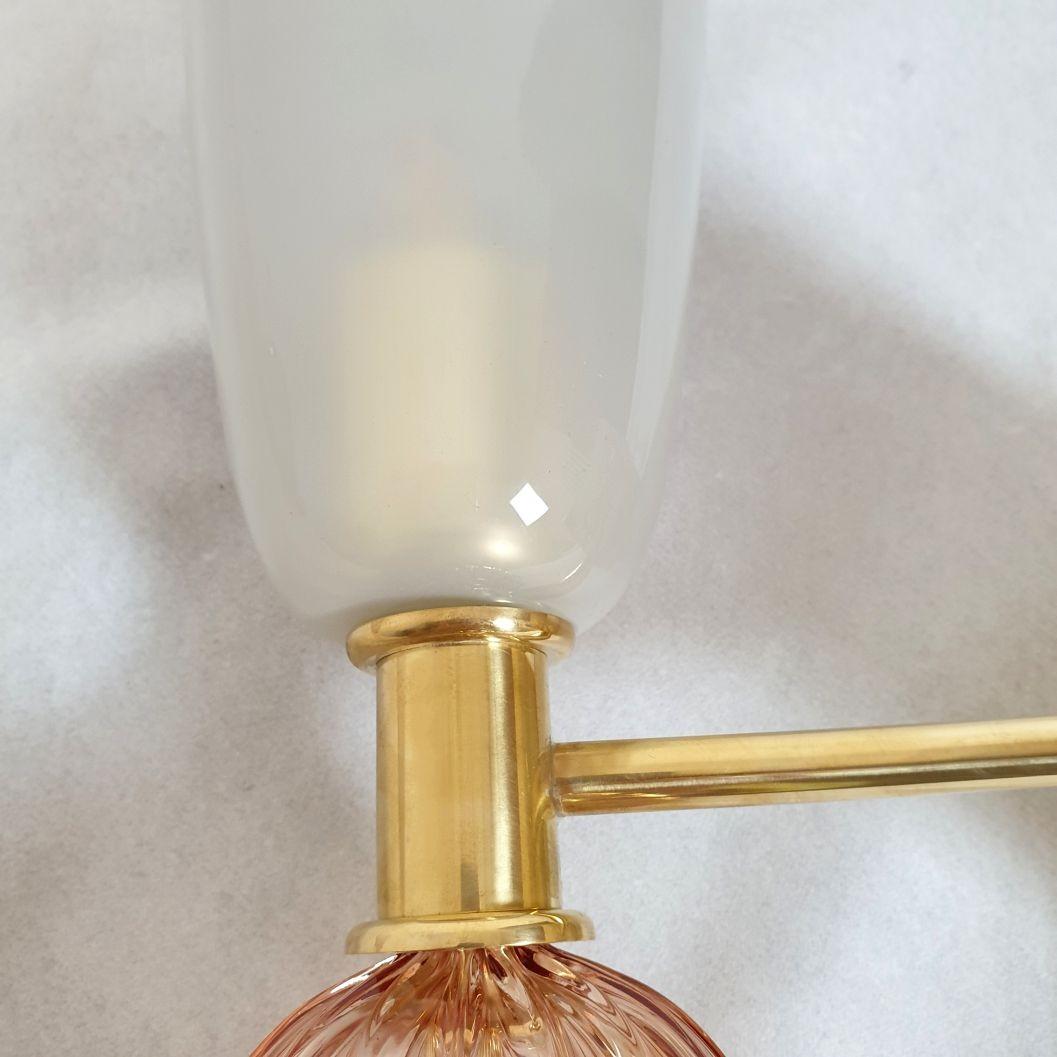 Purple and gray Mid Century Modern Murano sconces in vendita 4
