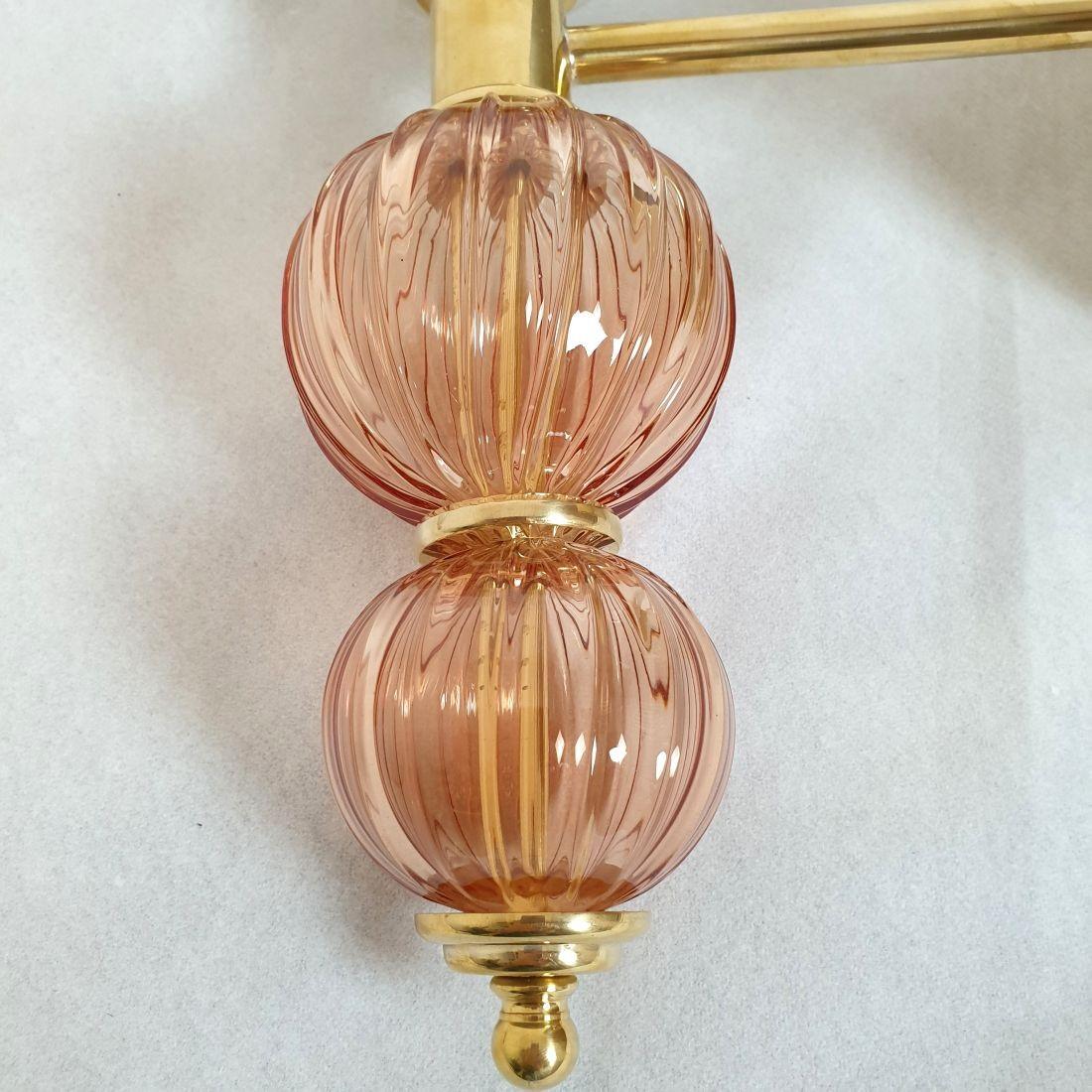 Purple and gray Mid Century Modern Murano sconces in vendita 1