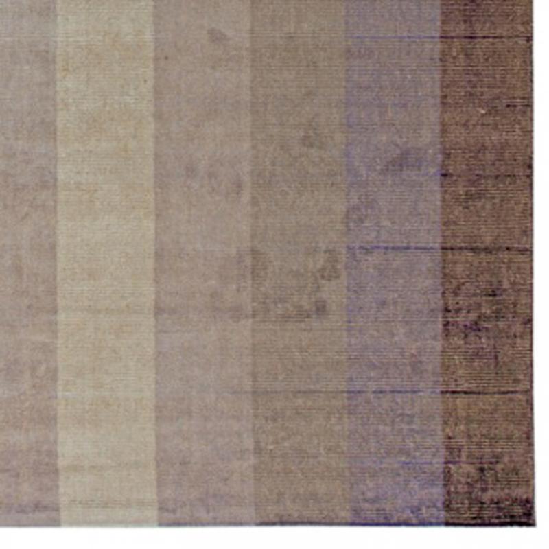 Unknown Purple and Gray Striped Area Rug For Sale