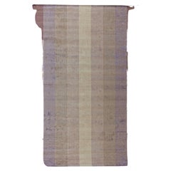 Purple and Gray Striped Area Rug