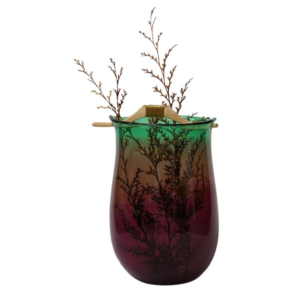 Purple and Green Heiki Vase II, Pia Wüstenberg For Sale