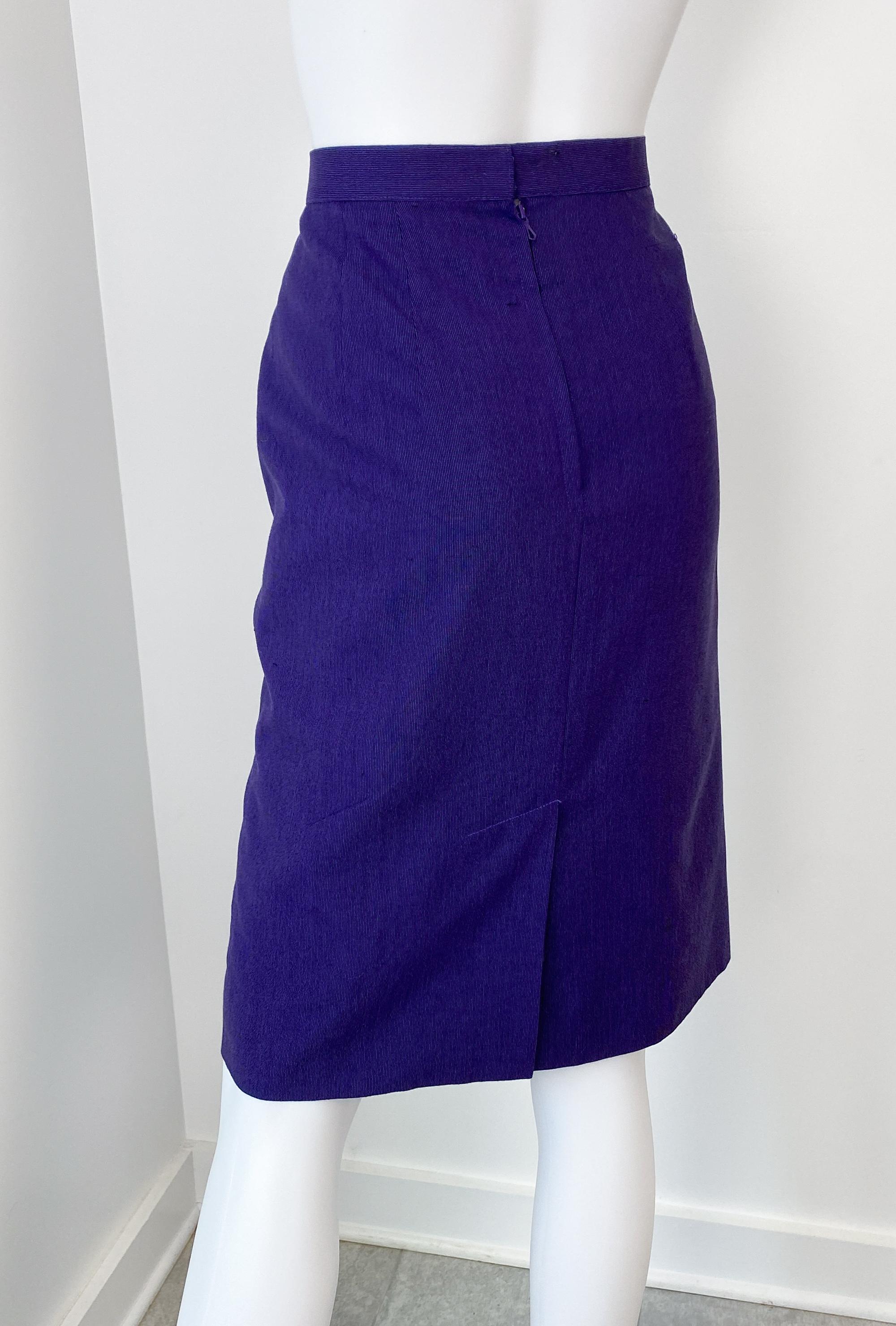 Combinaison jupe rétro violet et vert Taille 8/10, années 1980 en vente 14