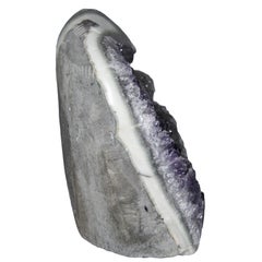 Purple and Grey Druzy Quartz Crystal, Small Geode