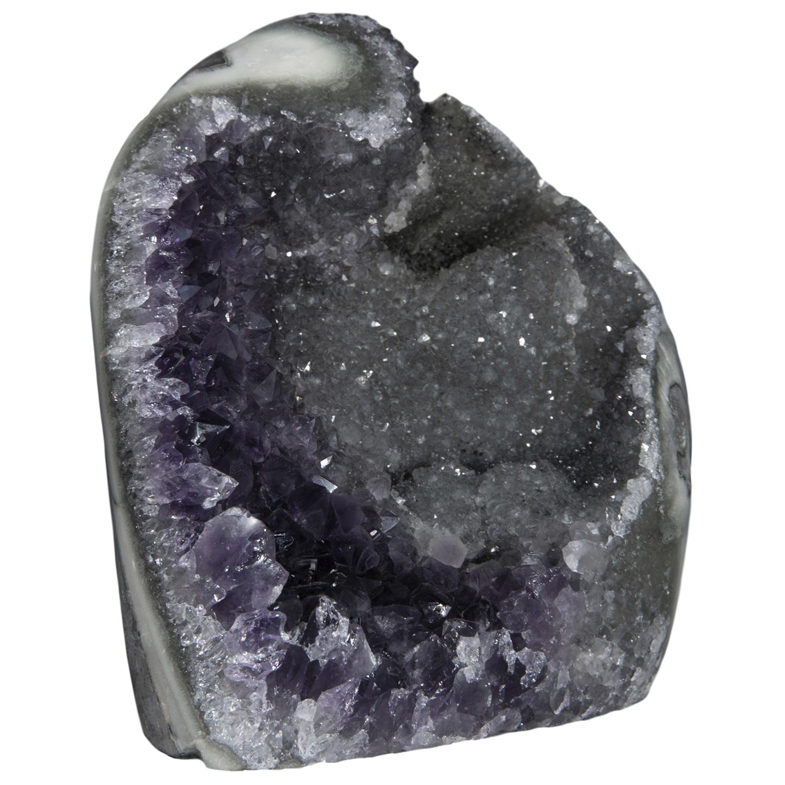 grey crystal geode