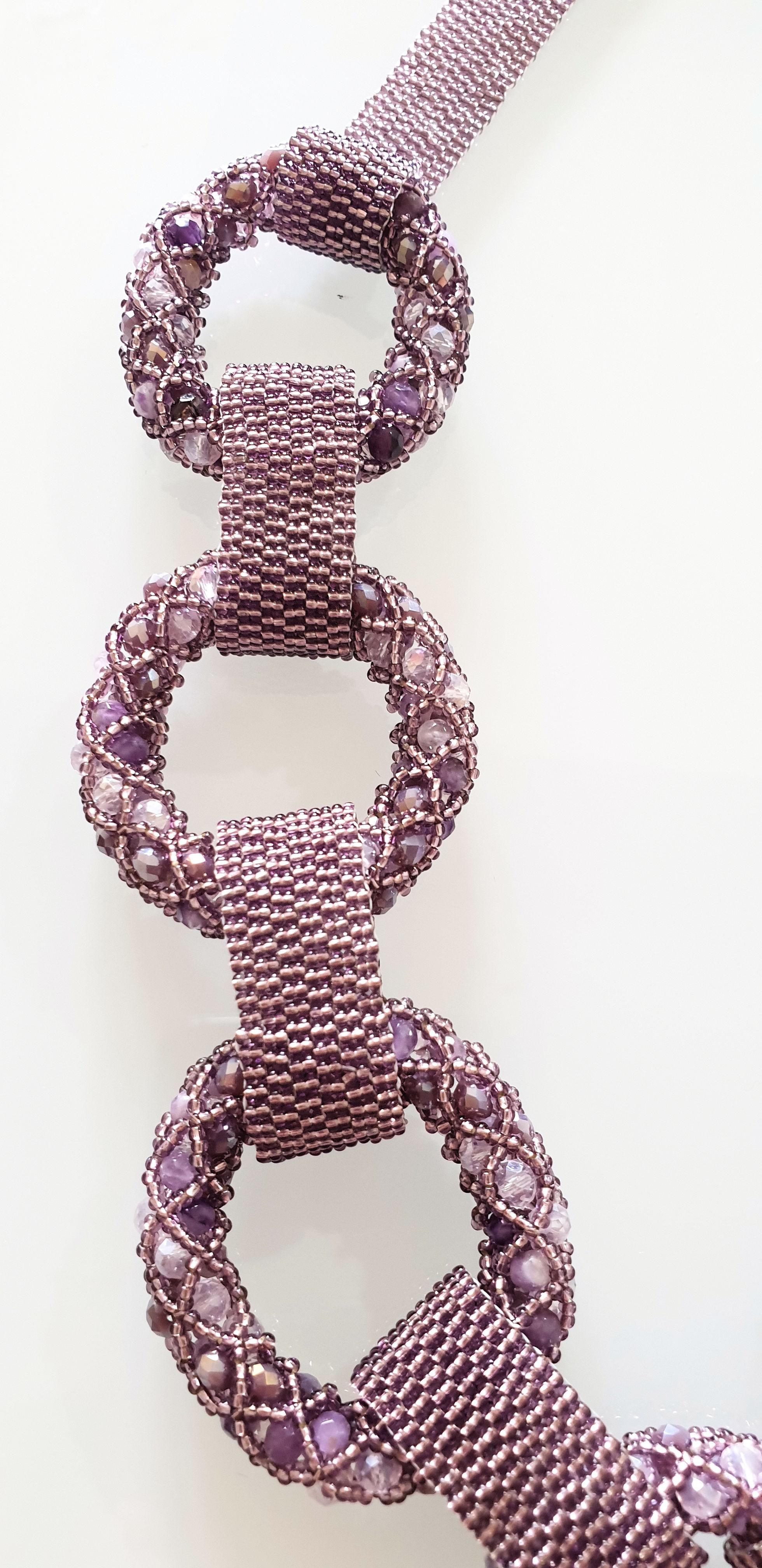 purple beads necklace