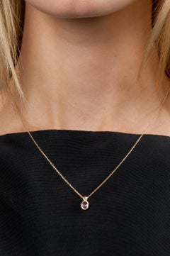 Purple and Pink Sapphire Duo Necklace